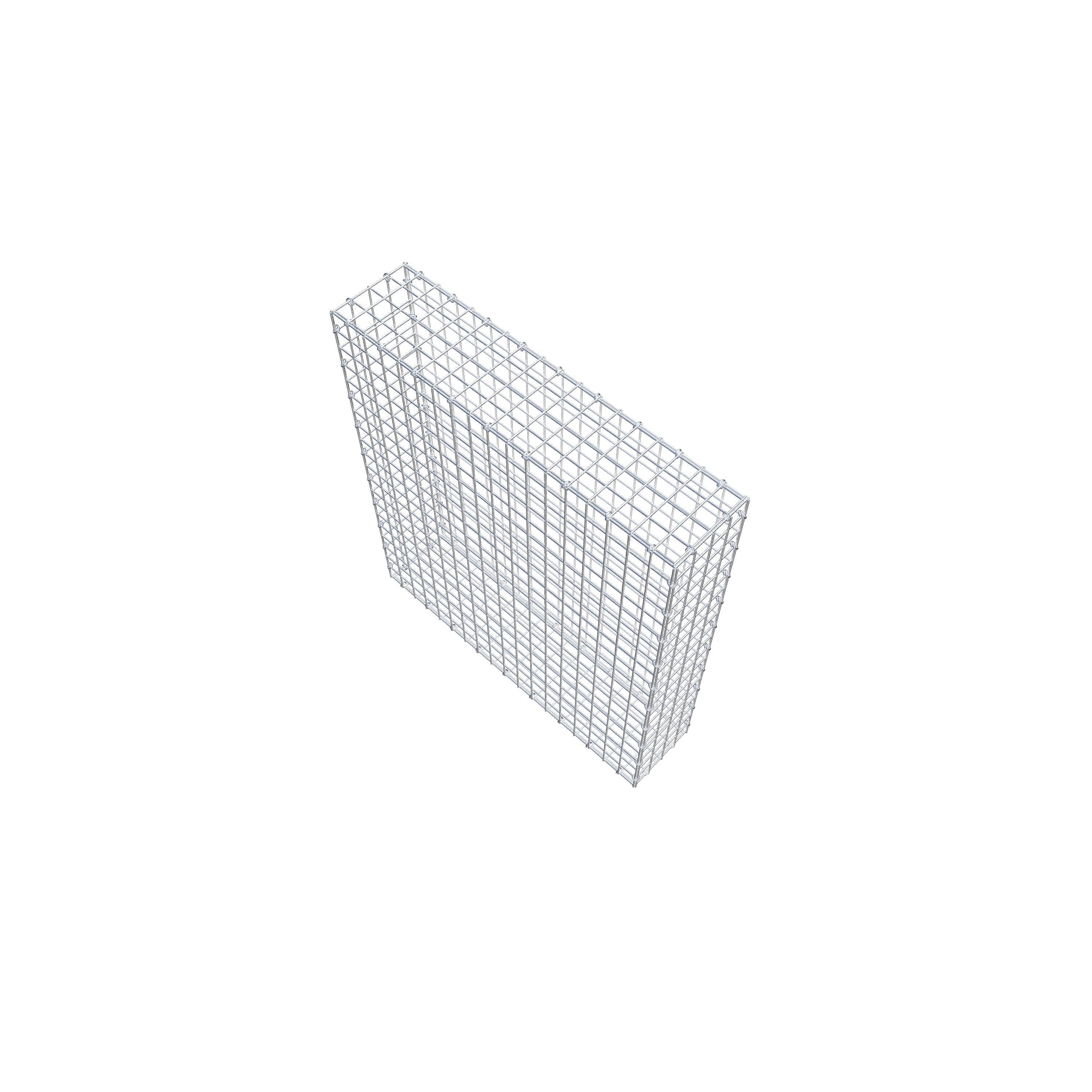 Gabion 100 cm x 90 cm x 20 cm (L x H x P), maille 5 cm x 5 cm, anneau en C