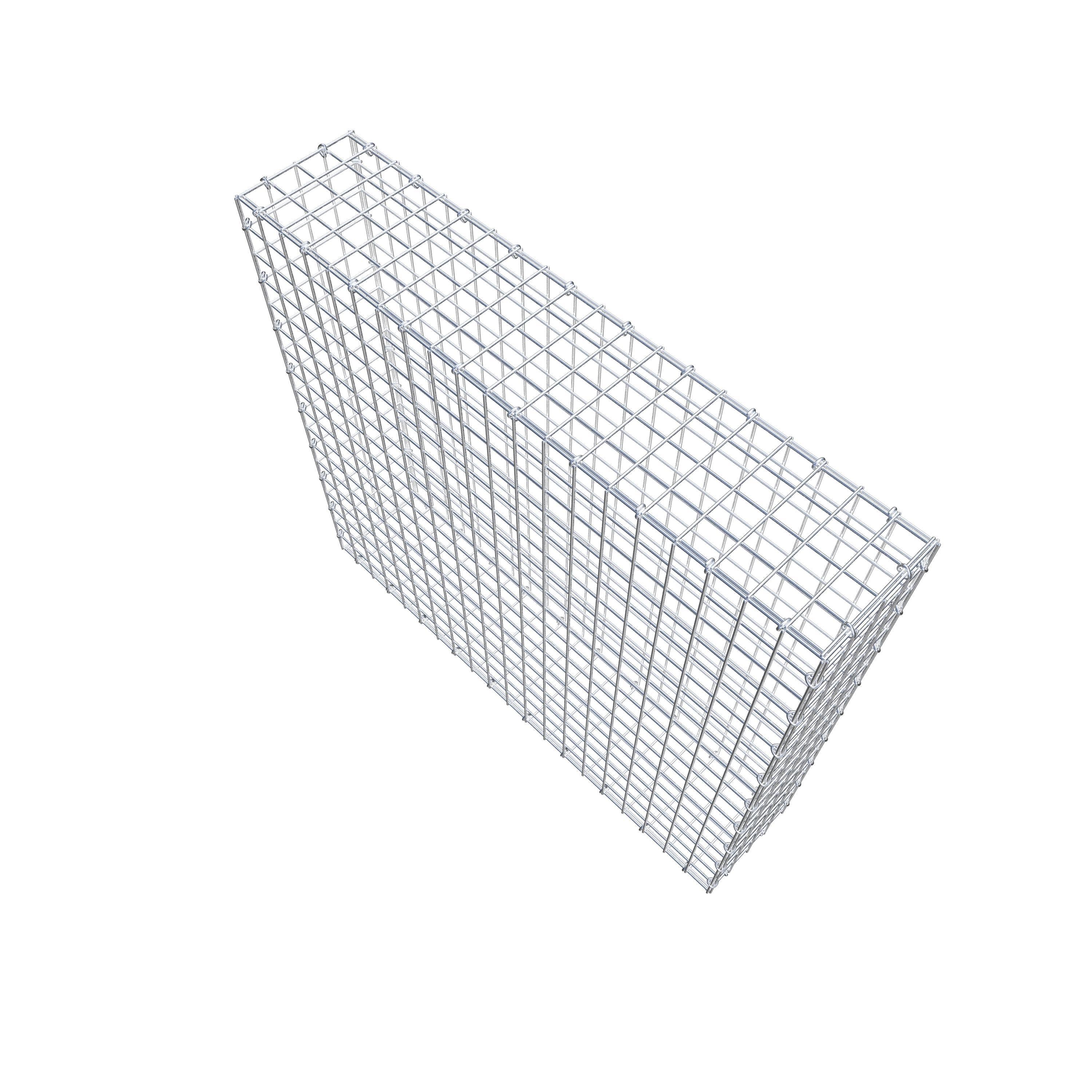 Gabion 100 cm x 90 cm x 20 cm (L x H x P), maille 5 cm x 5 cm, anneau en C