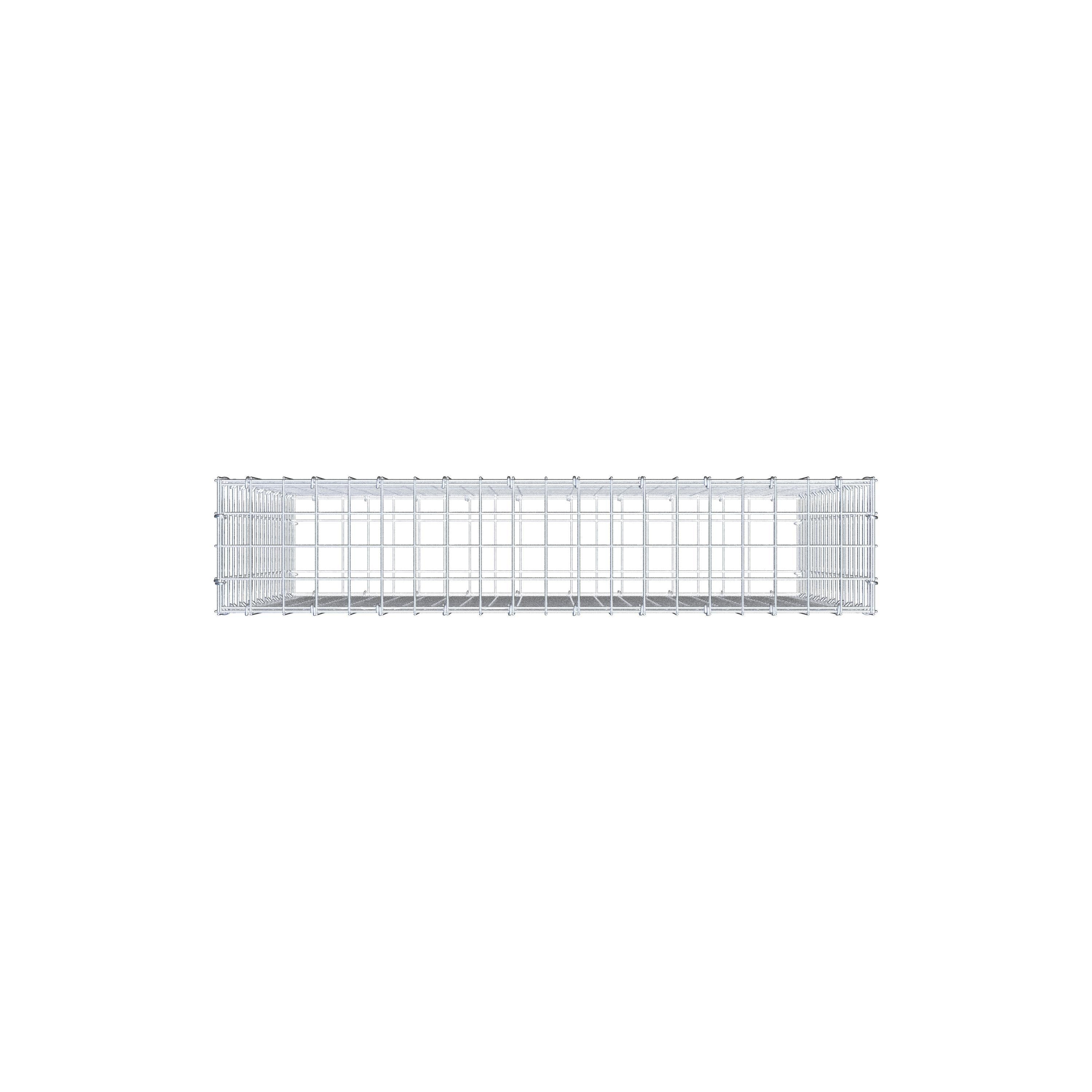 Gabion 100 cm x 90 cm x 20 cm (L x H x P), maille 5 cm x 5 cm, anneau en C