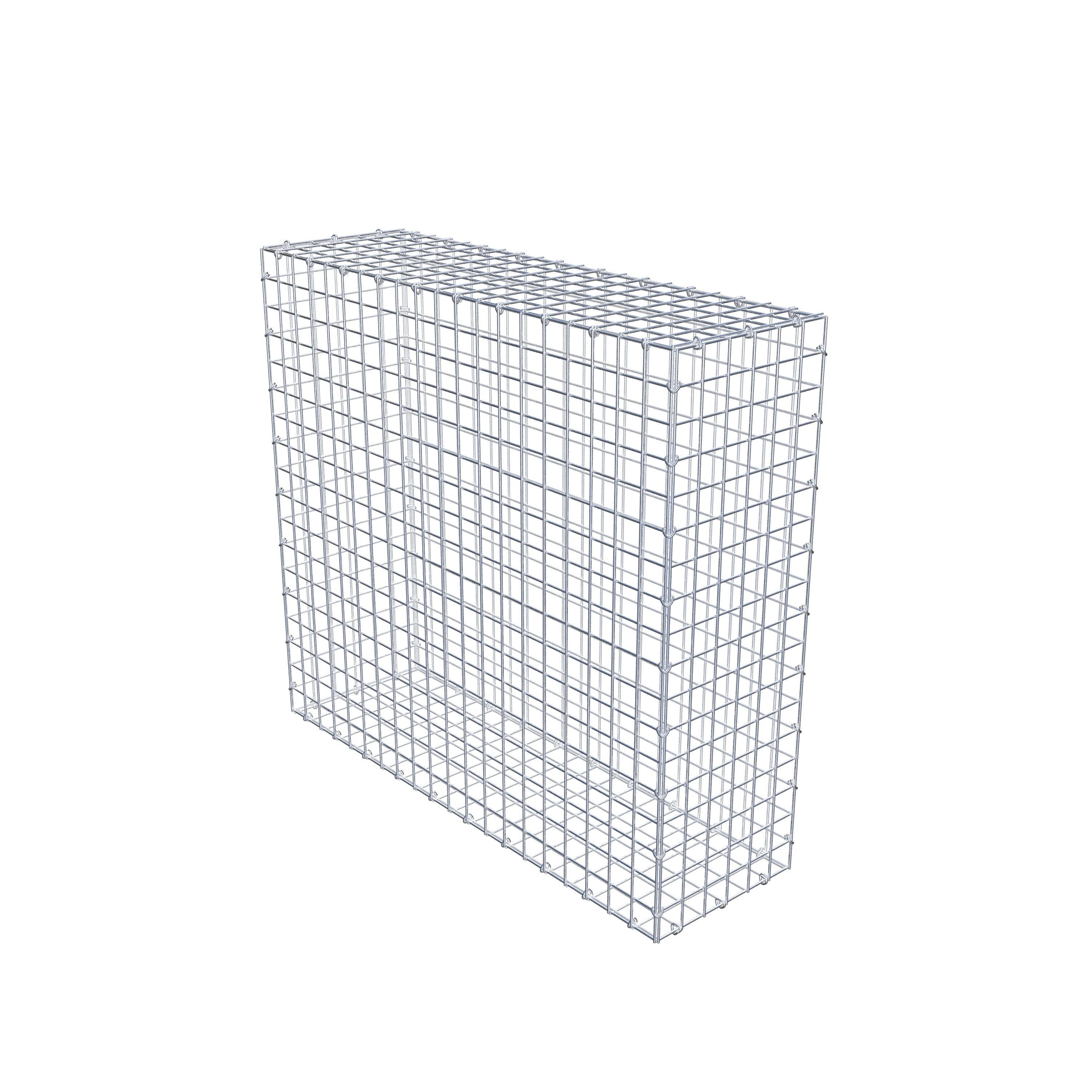 Gabion 100 cm x 90 cm x 30 cm (L x H x P), maille 5 cm x 5 cm, anneau en C