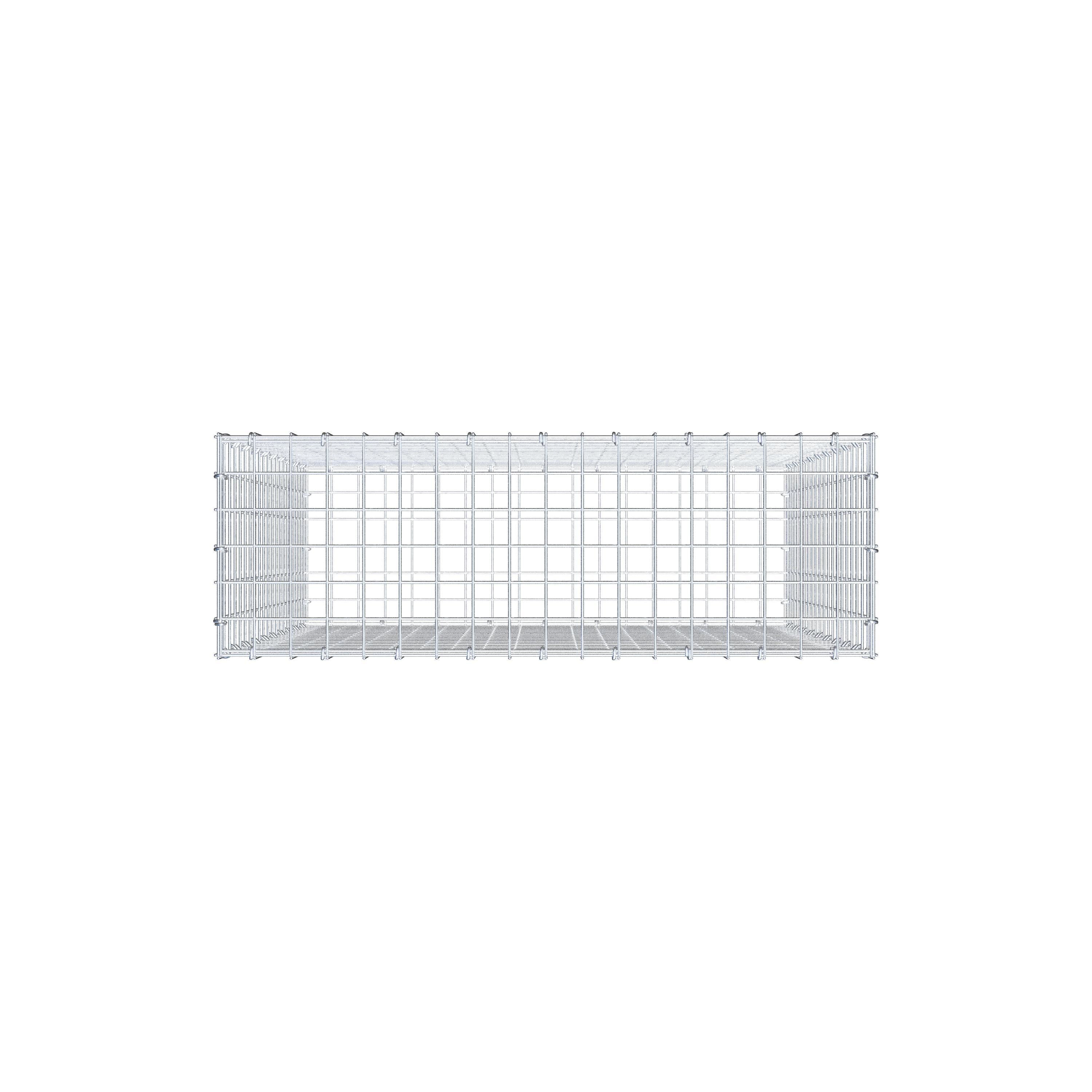 Gabion 100 cm x 90 cm x 30 cm (L x H x P), maille 5 cm x 5 cm, anneau en C