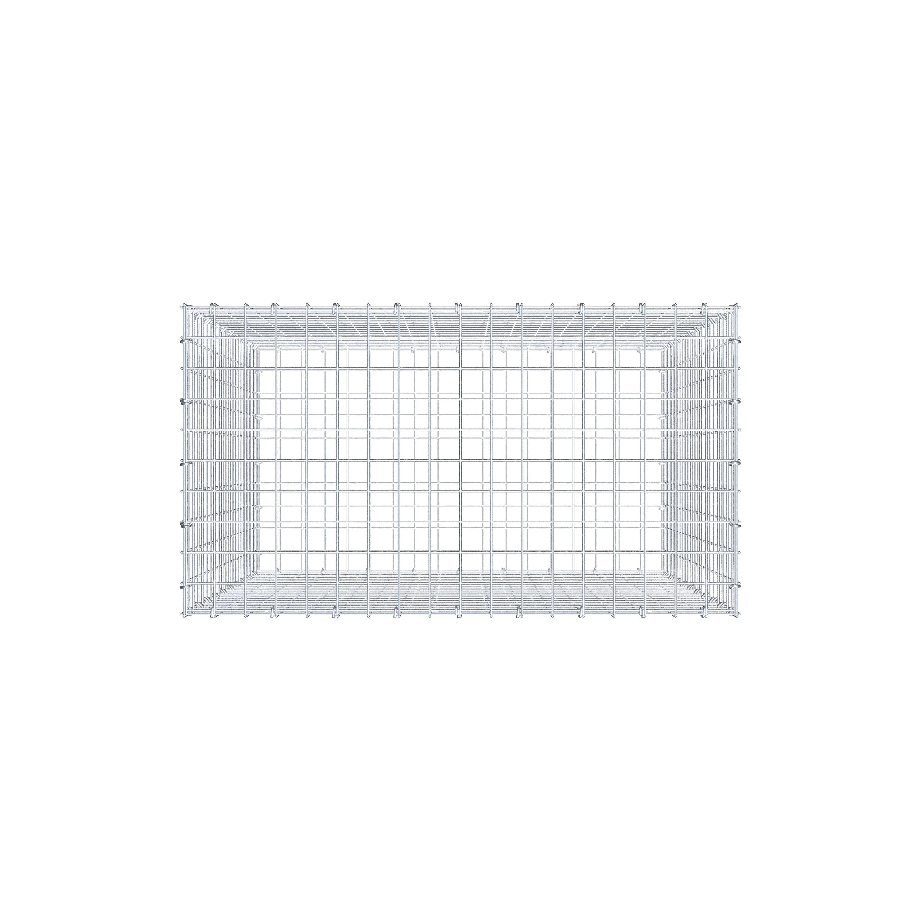 Gabion 100 cm x 90 cm x 50 cm (L x H x P), maille 5 cm x 5 cm, anneau en C