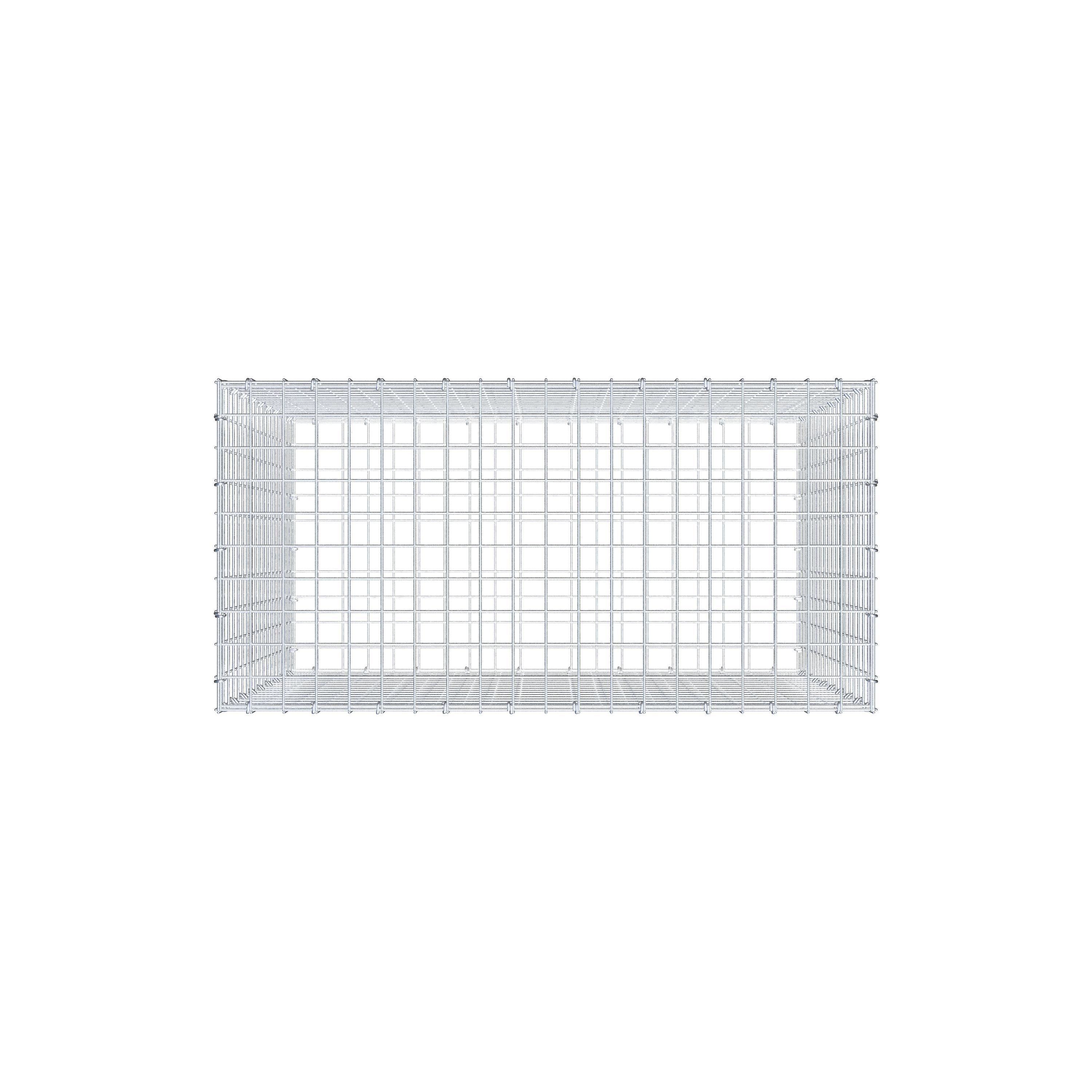 Gabion 100 cm x 90 cm x 50 cm (L x H x P), maille 5 cm x 5 cm, anneau en C