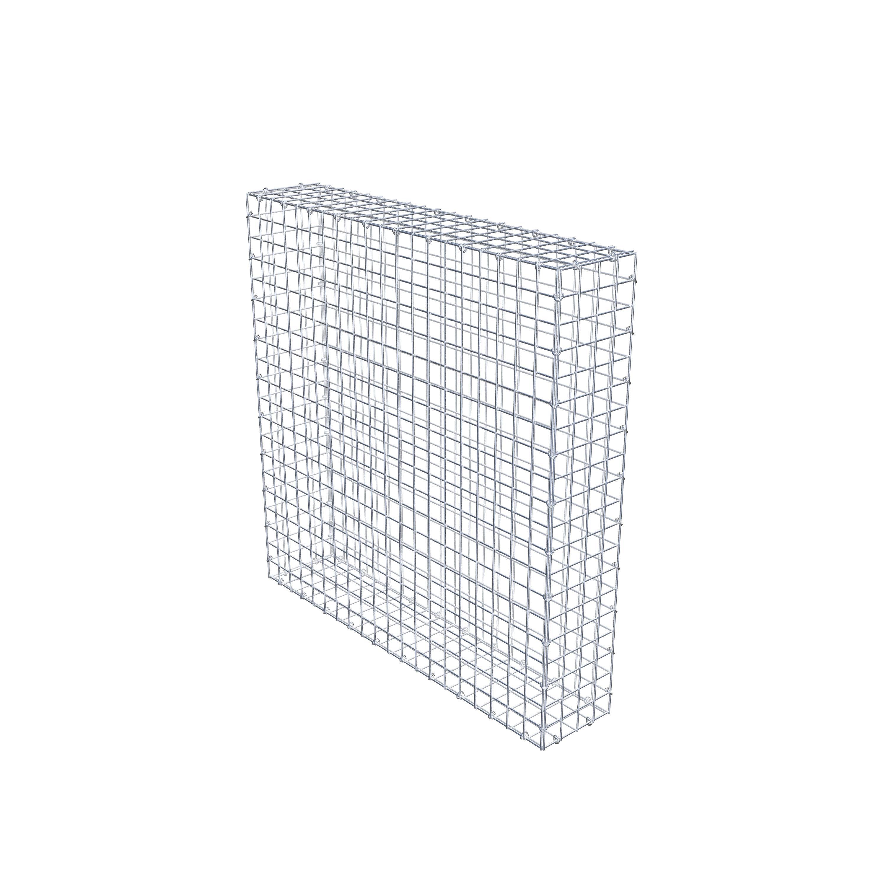 Gabion 100 cm x 100 cm x 20 cm (L x H x P), maille 5 cm x 5 cm, anneau en C