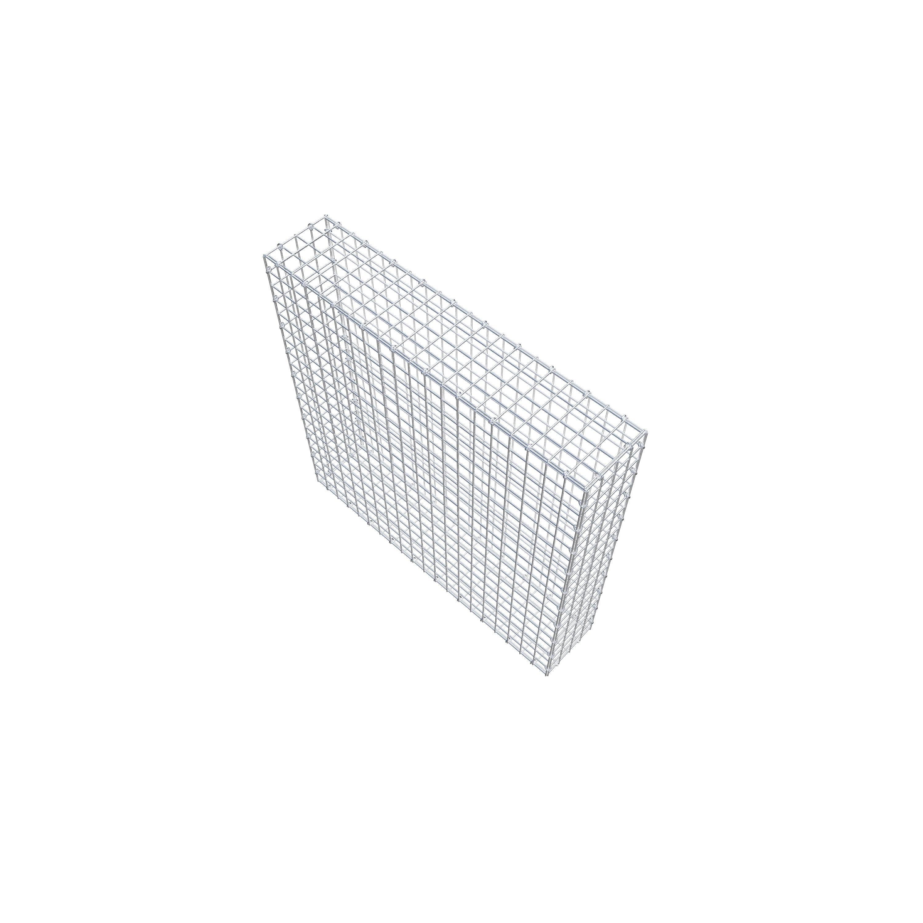 Gabion 100 cm x 100 cm x 20 cm (L x H x P), maille 5 cm x 5 cm, anneau en C