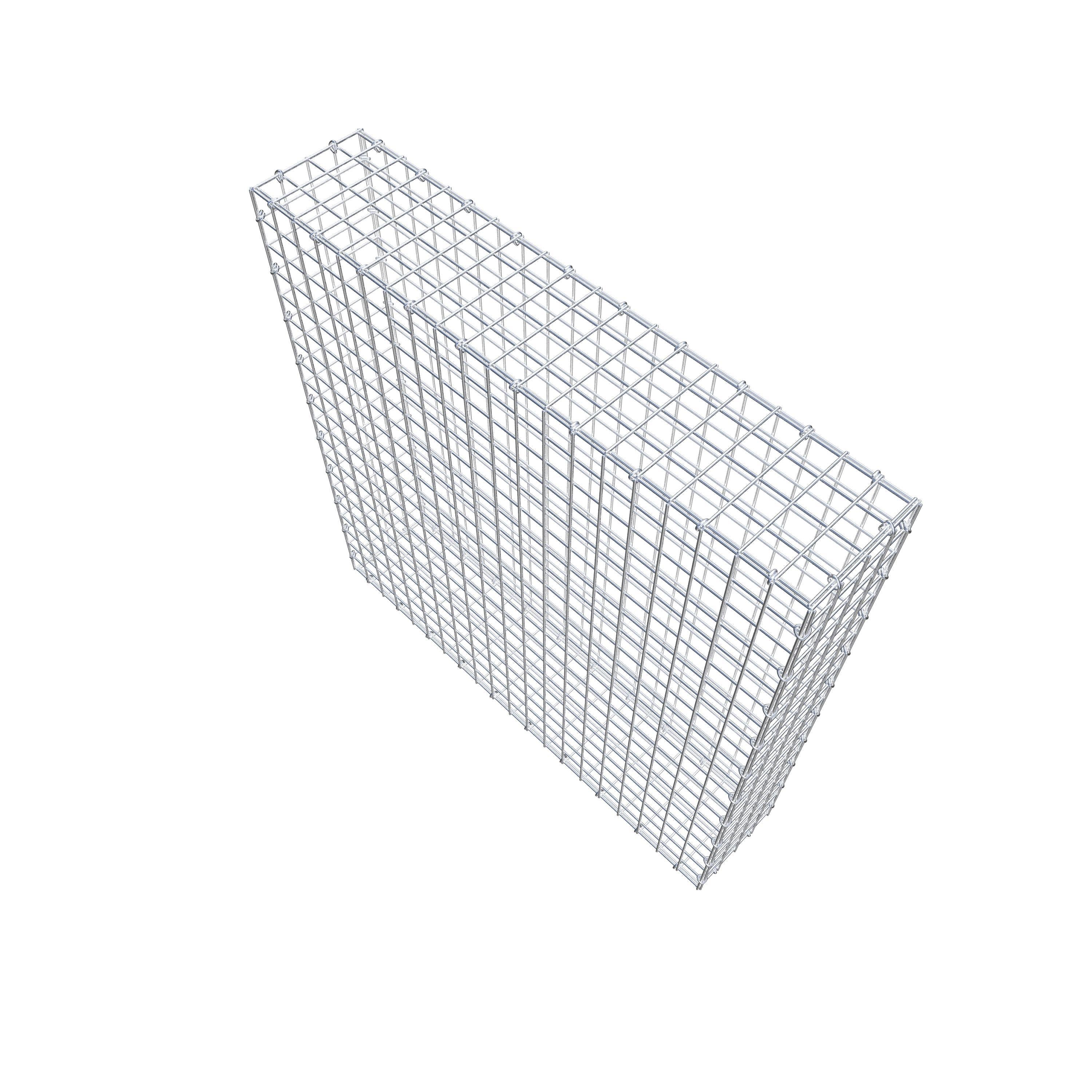 Gabion 100 cm x 100 cm x 20 cm (L x H x P), maille 5 cm x 5 cm, anneau en C