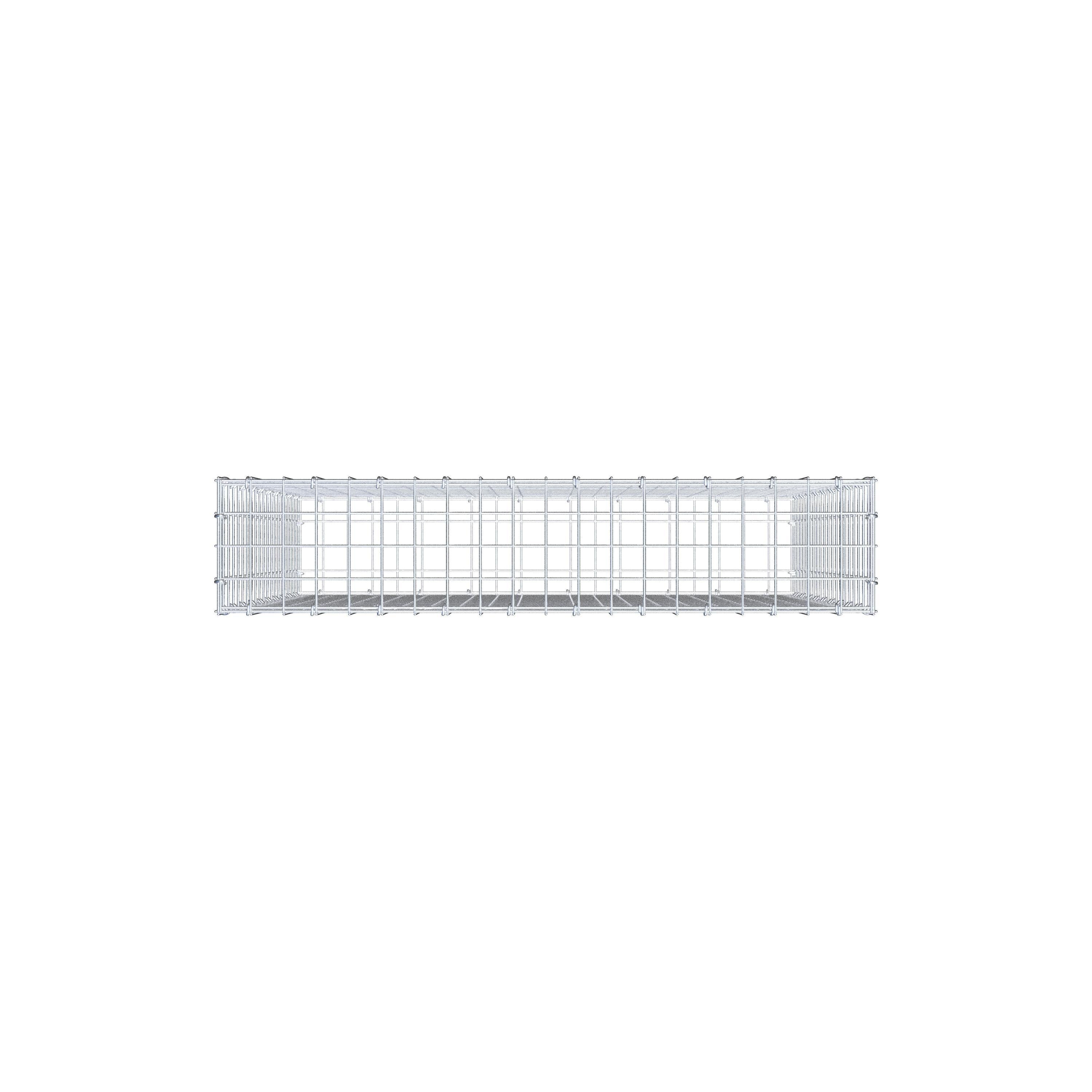 Gabion 100 cm x 100 cm x 20 cm (L x H x P), maille 5 cm x 5 cm, anneau en C