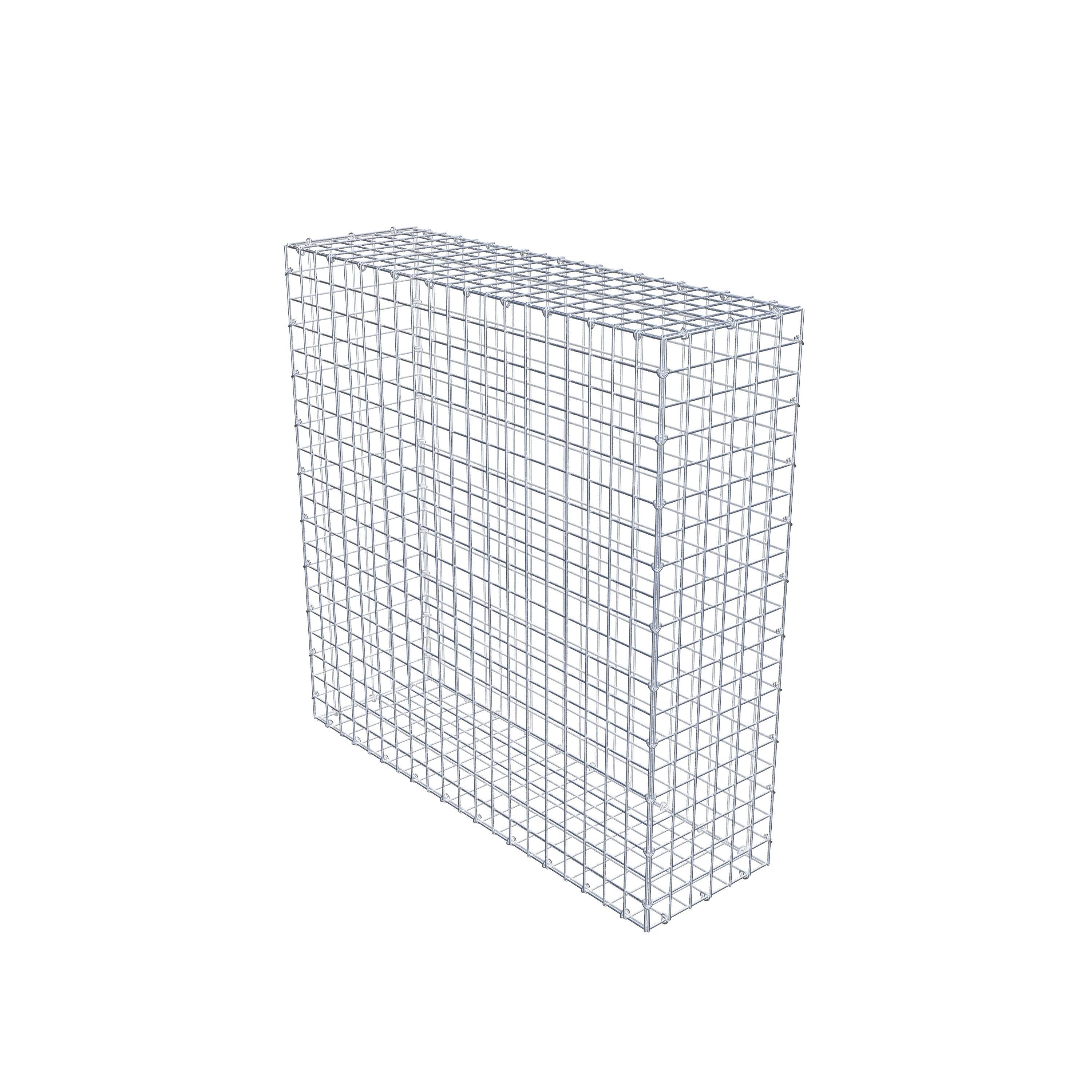 Gabion 100 cm x 100 cm x 30 cm (L x H x P), maille 5 cm x 5 cm, anneau en C