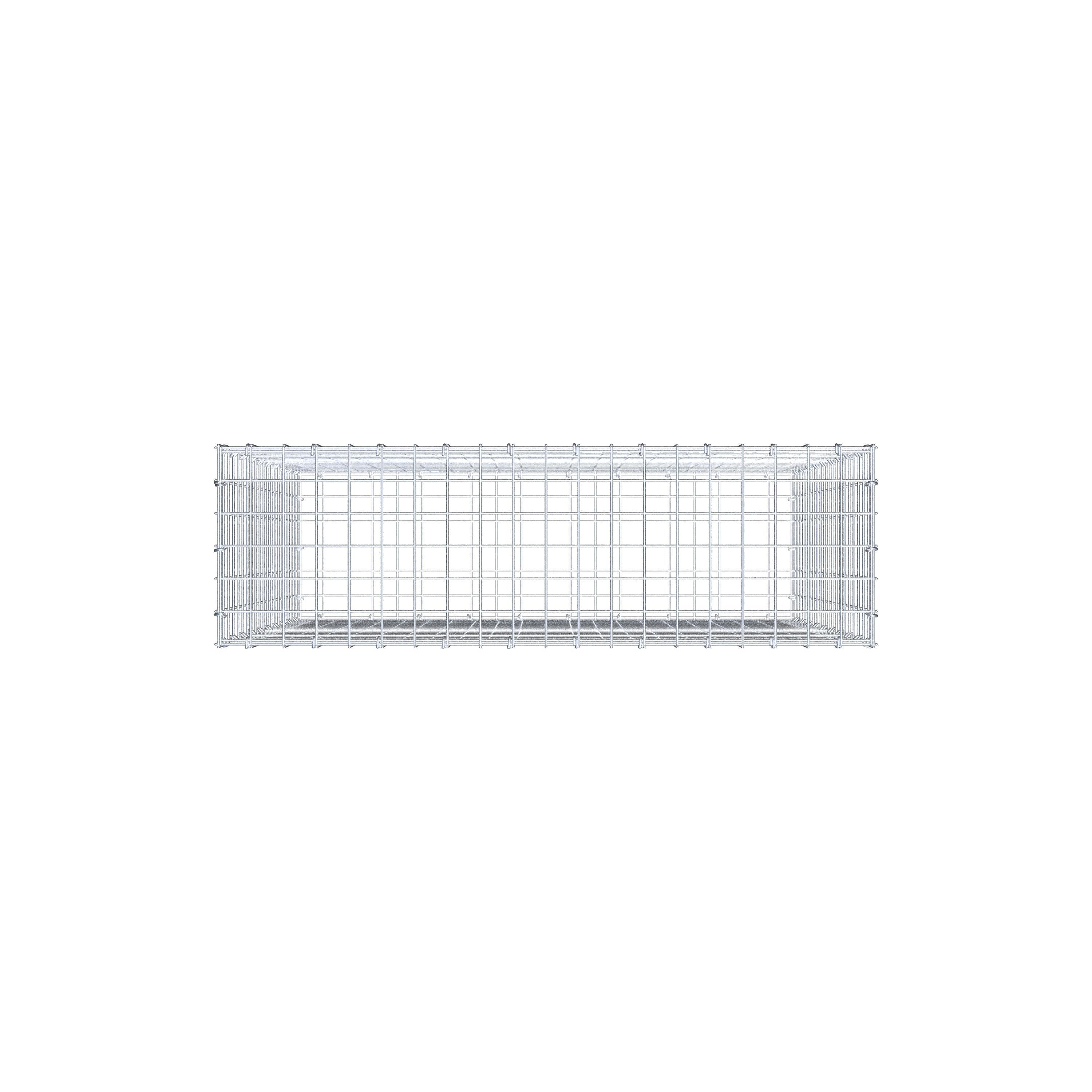 Gabion 100 cm x 100 cm x 30 cm (L x H x P), maille 5 cm x 5 cm, anneau en C