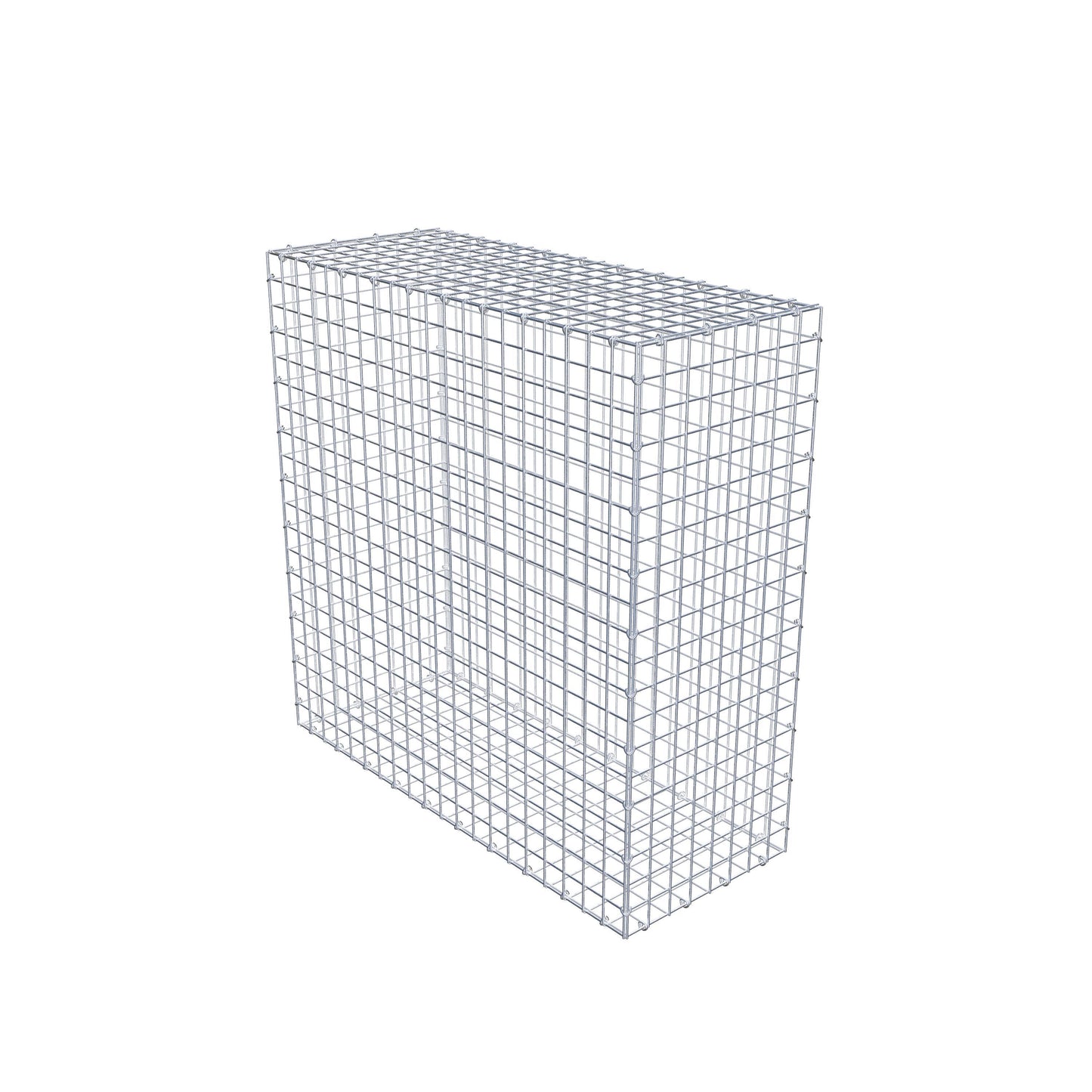 Gabion 100 cm x 100 cm x 40 cm (L x H x P), mailles 5 cm x 5 cm, anneau en C