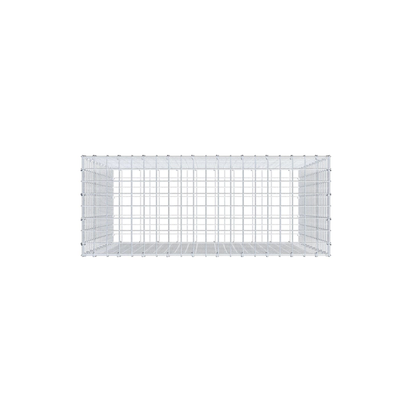 Gabion 100 cm x 100 cm x 40 cm (L x H x P), mailles 5 cm x 5 cm, anneau en C