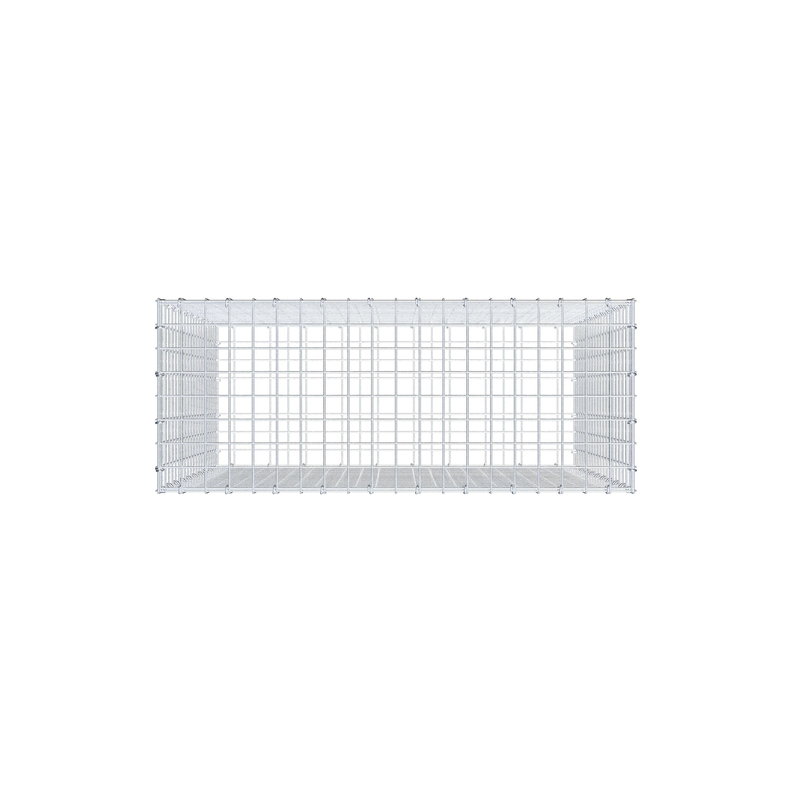 Gabion 100 cm x 100 cm x 40 cm (L x H x P), maillage 5 cm x 5 cm, anneau en C