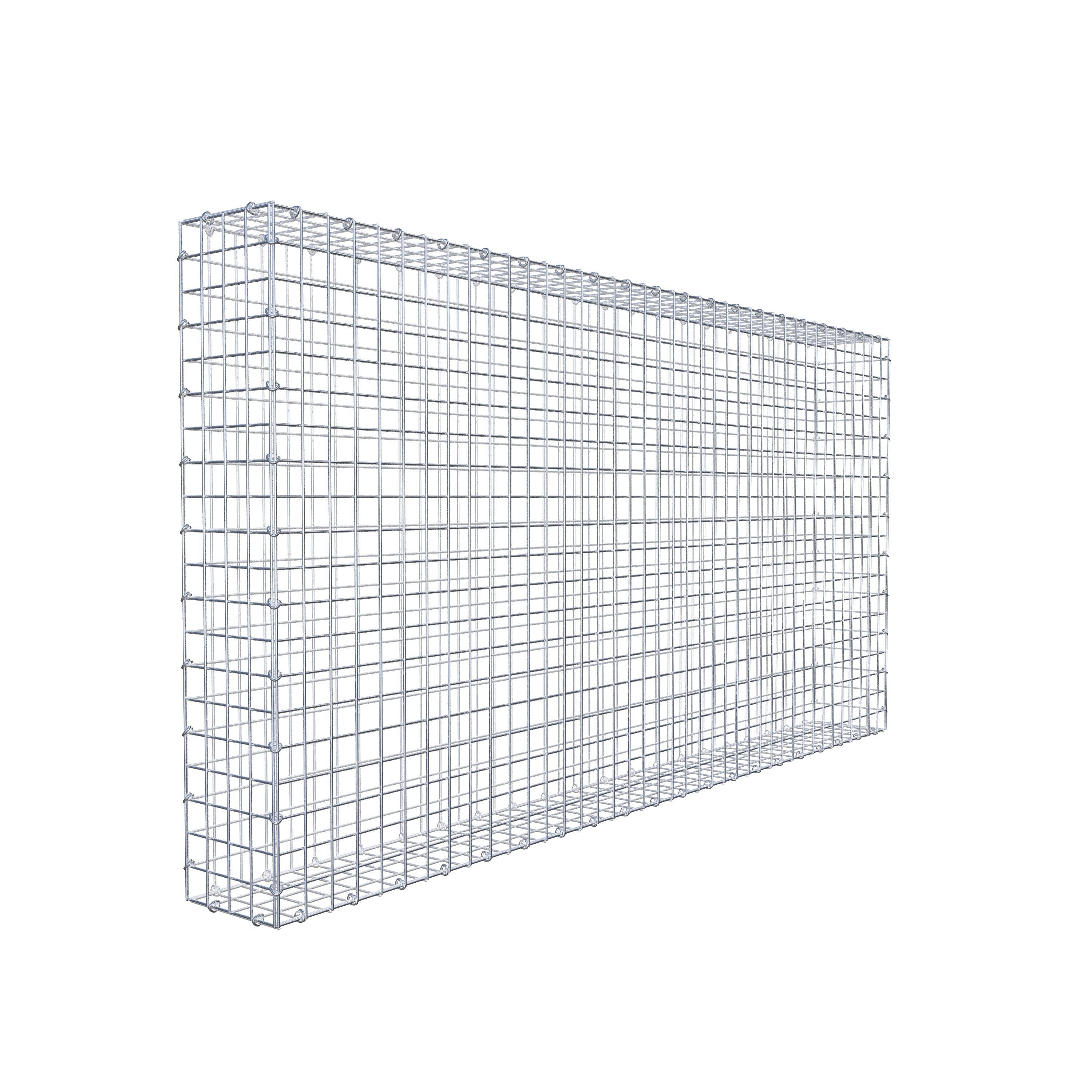 Gabion 200 cm x 100 cm x 20 cm (L x H x P), maillage 5 cm x 5 cm, anneau en C