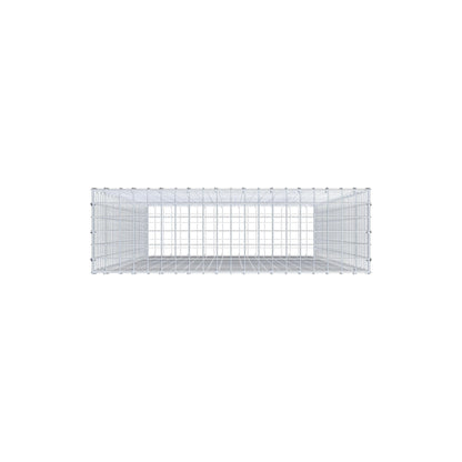Gabion 200 cm x 100 cm x 30 cm (L x H x D), maskstorlek 5 cm x 5 cm, C-ring