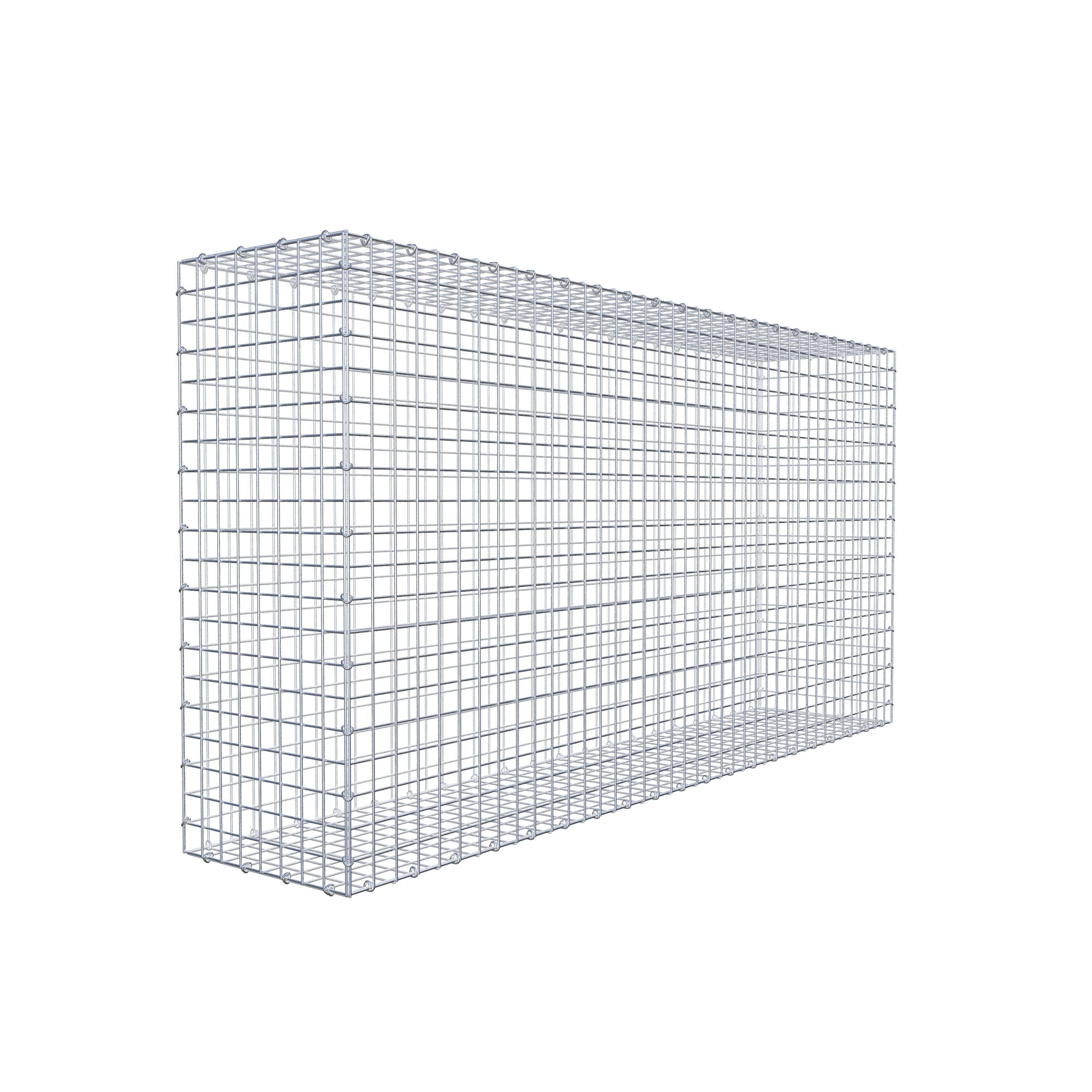 Gabion 200 cm x 100 cm x 40 cm (L x H x P), maille 5 cm x 5 cm, anneau en C