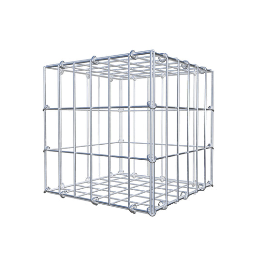 Gavión 30 cm x 30 cm x 30 cm (L x A x P), malla 5 cm x 10 cm, anillo en C