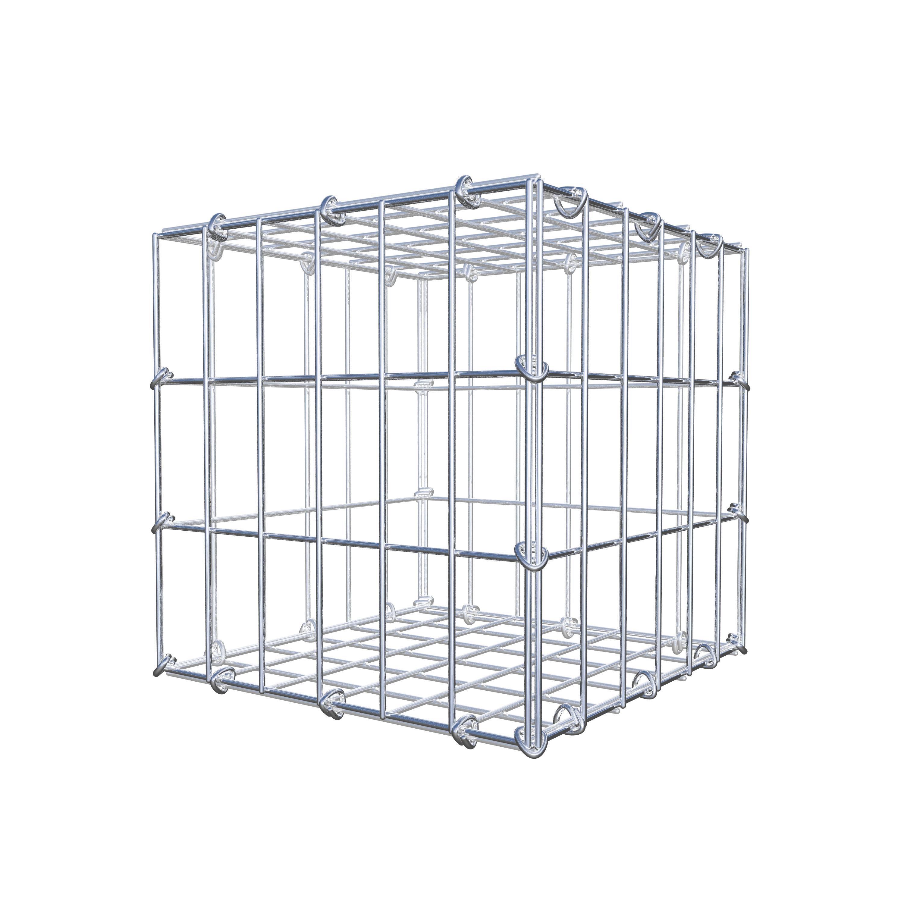 Gabion 30 cm x 30 cm x 30 cm (L x H x P), maille 5 cm x 10 cm, anneau en C