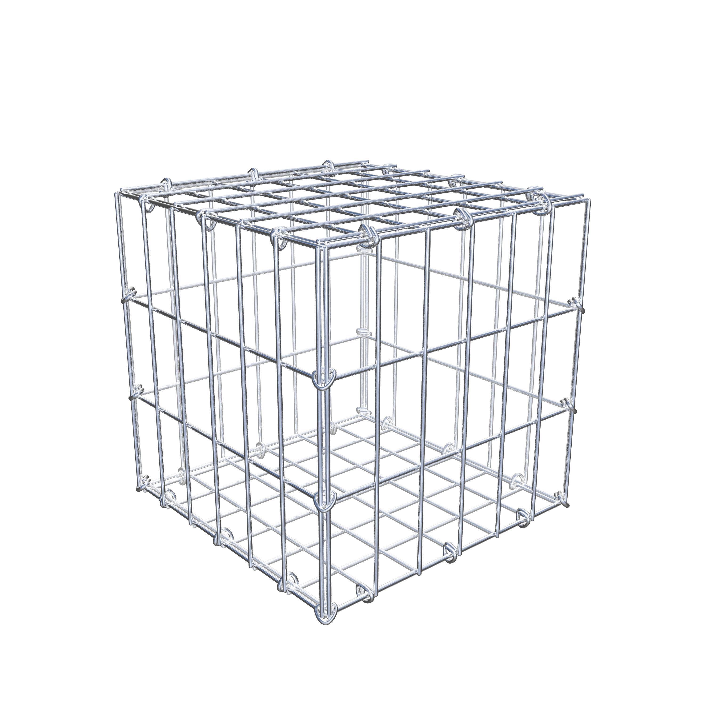 Gabion 30 cm x 30 cm x 30 cm (L x H x P), maille 5 cm x 10 cm, anneau en C