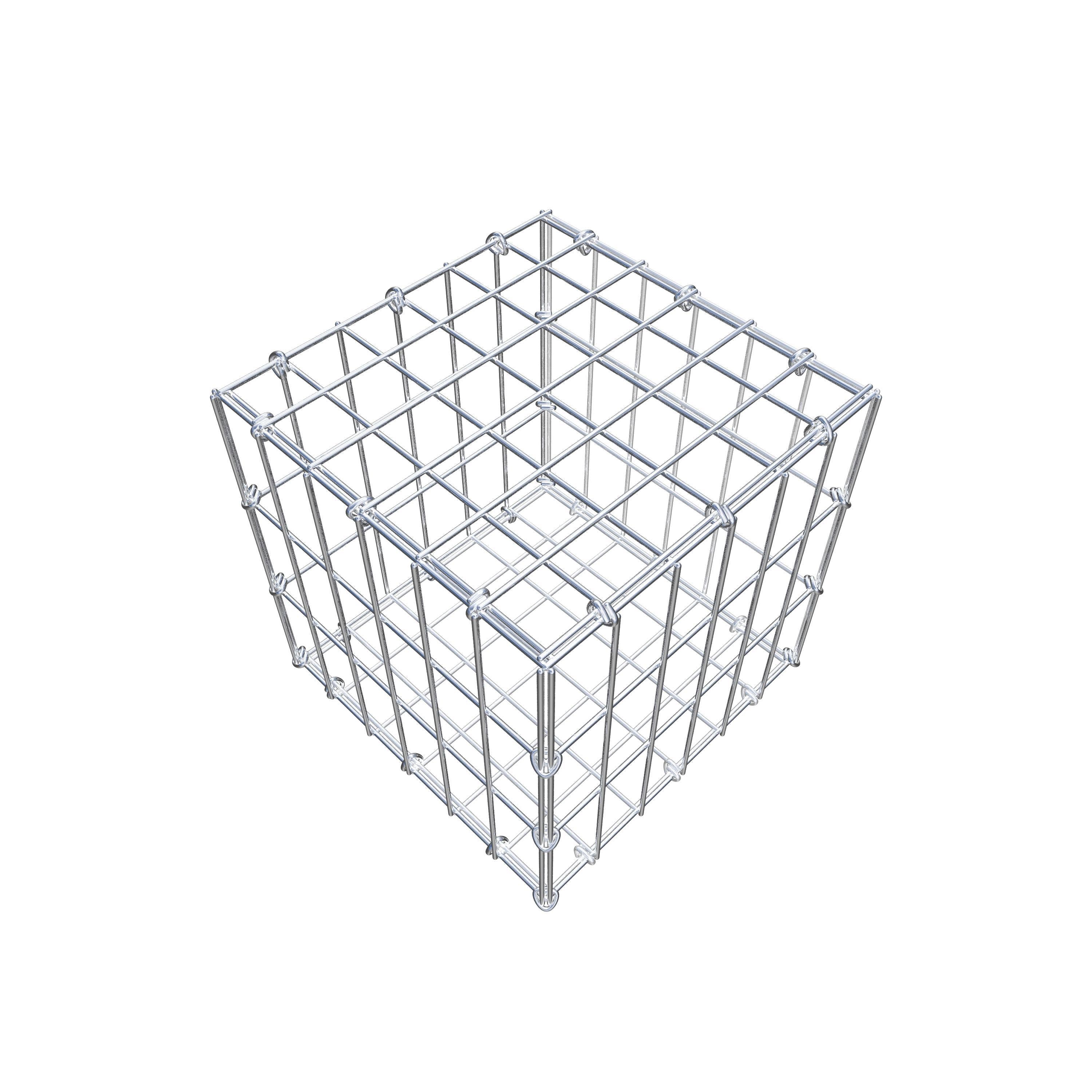 Gabion 30 cm x 30 cm x 30 cm (L x H x P), maille 5 cm x 10 cm, anneau en C