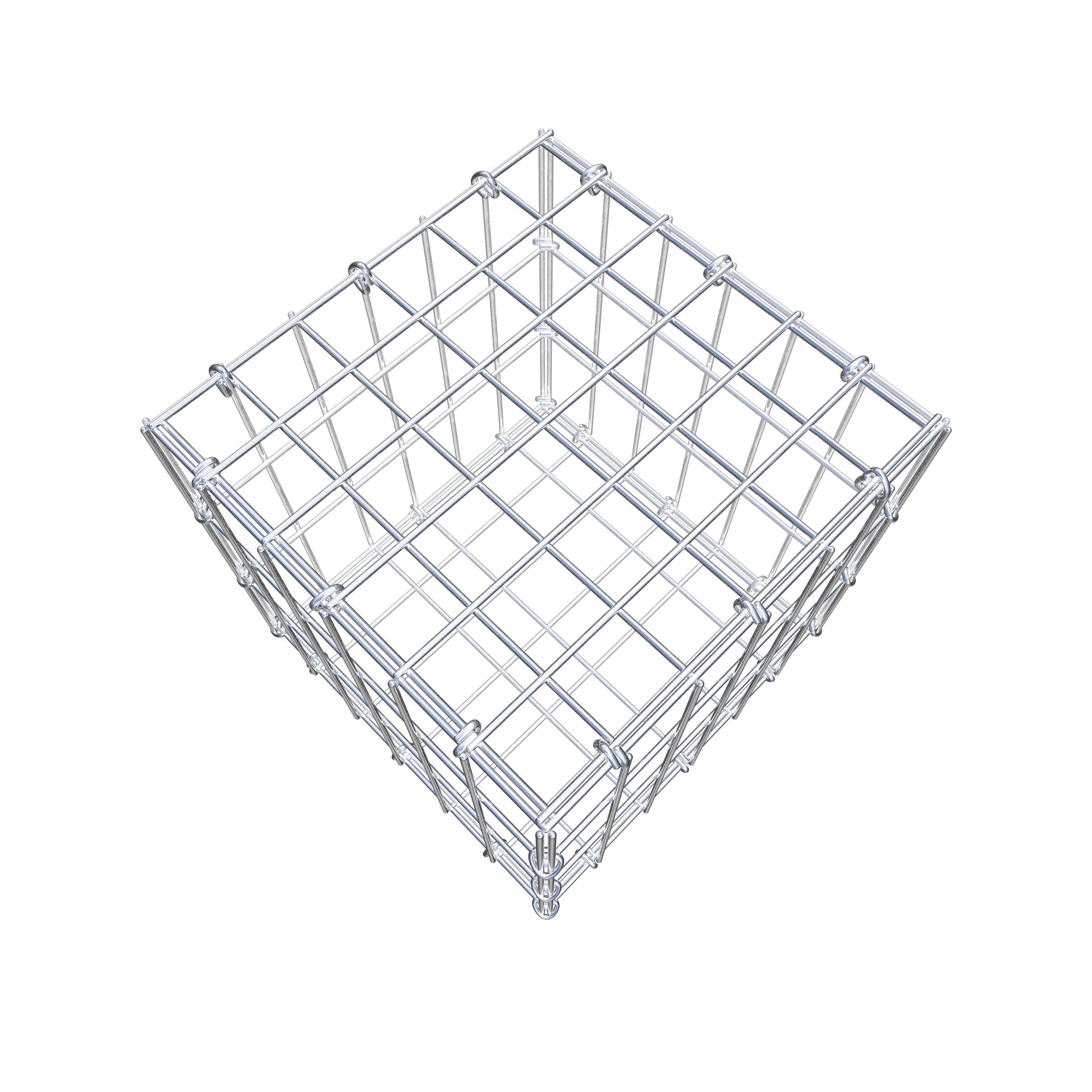 Gabion 30 cm x 30 cm x 30 cm (L x H x P), maille 5 cm x 10 cm, anneau en C