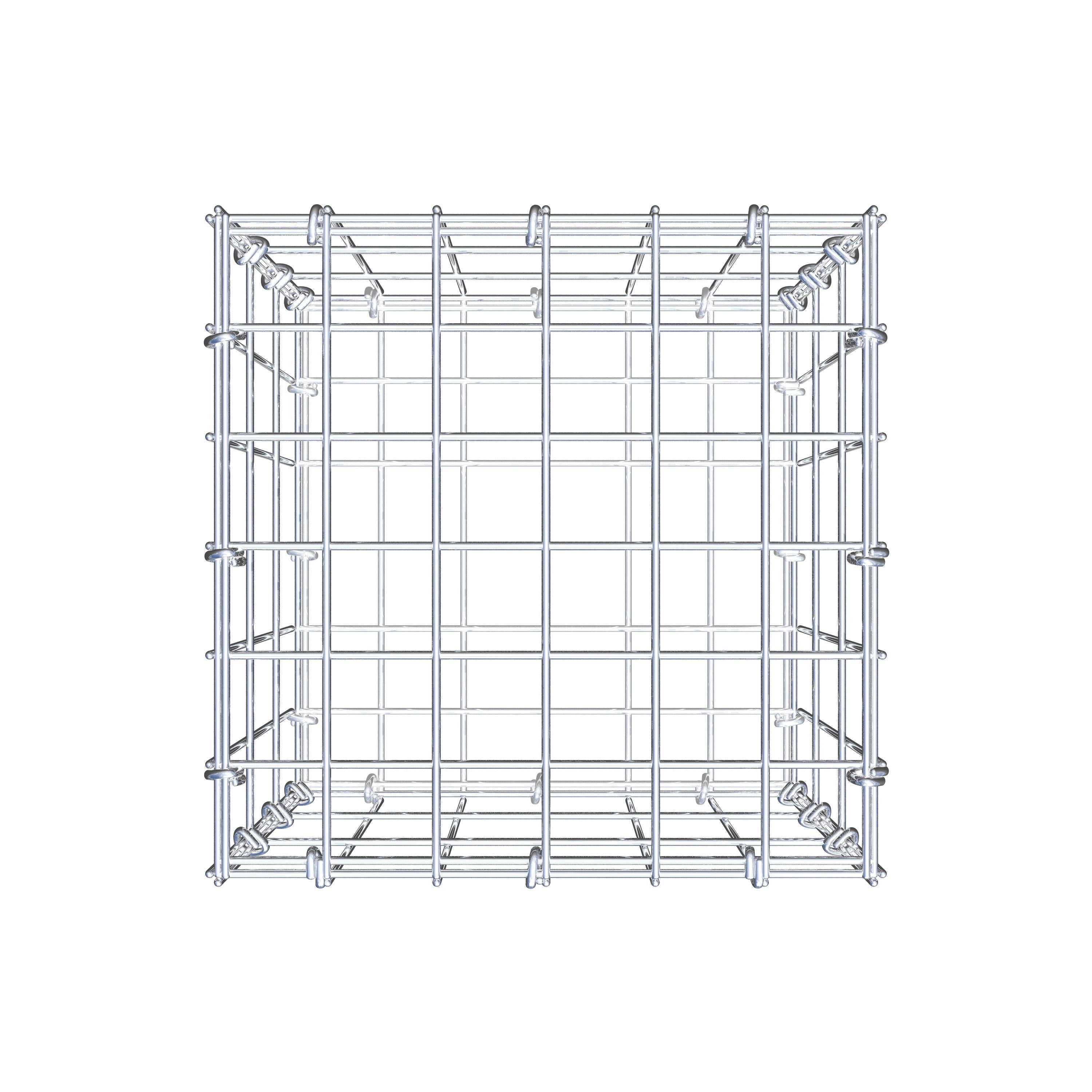 Gabion 30 cm x 30 cm x 30 cm (L x H x P), maille 5 cm x 10 cm, anneau en C