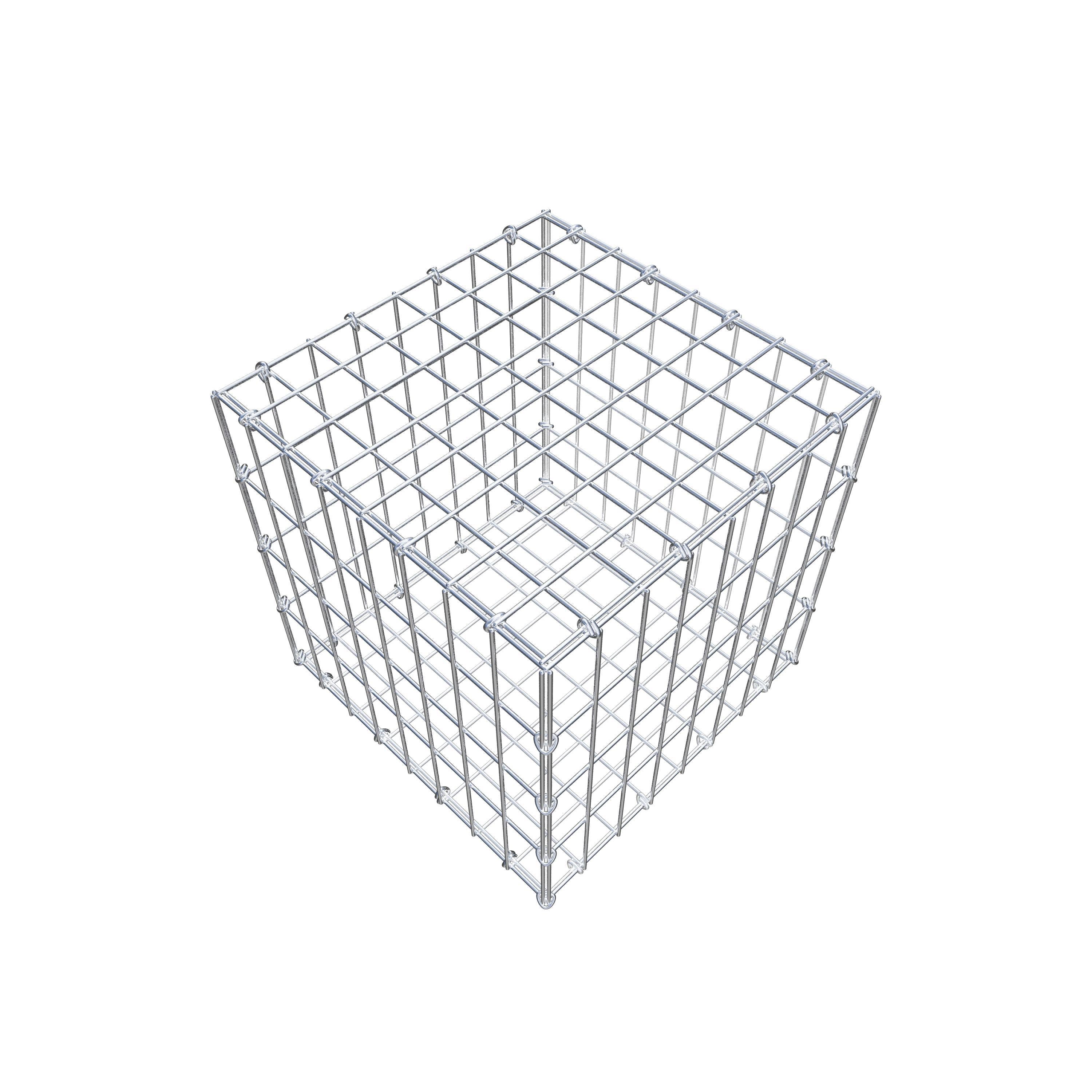 Gabion 40 cm x 40 cm x 40 cm (L x H x P), maille 5 cm x 10 cm, anneau en C