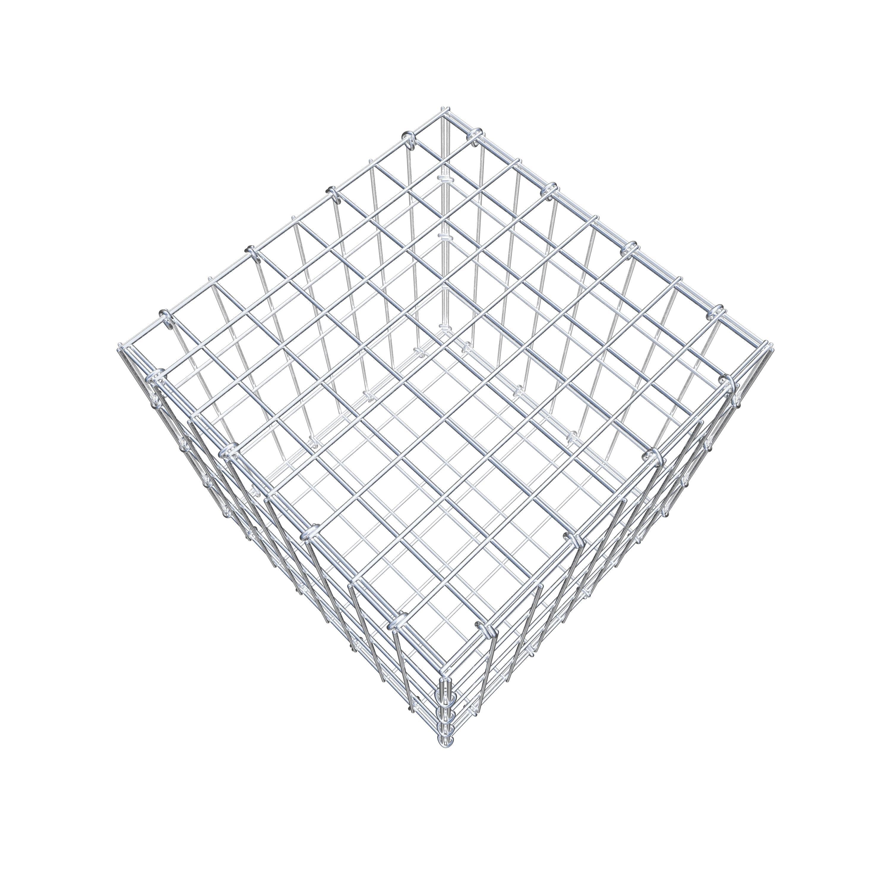 Gabion 40 cm x 40 cm x 40 cm (L x H x P), maille 5 cm x 10 cm, anneau en C