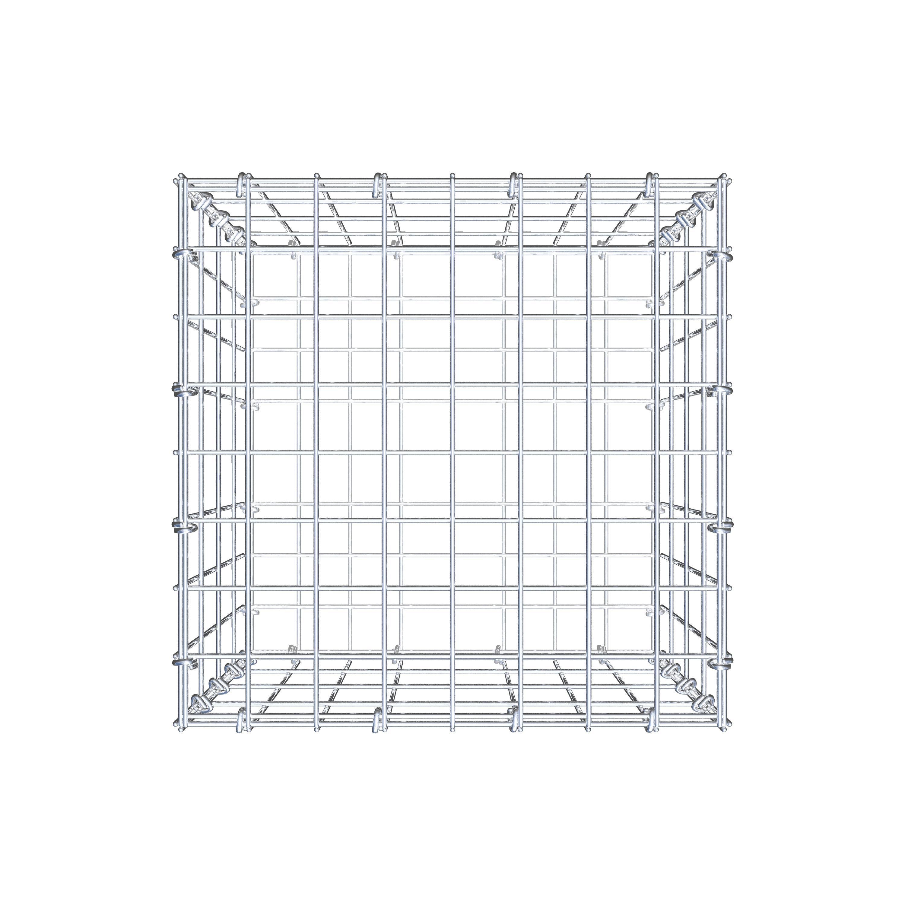 Gabion 40 cm x 40 cm x 40 cm (L x H x P), maille 5 cm x 10 cm, anneau en C