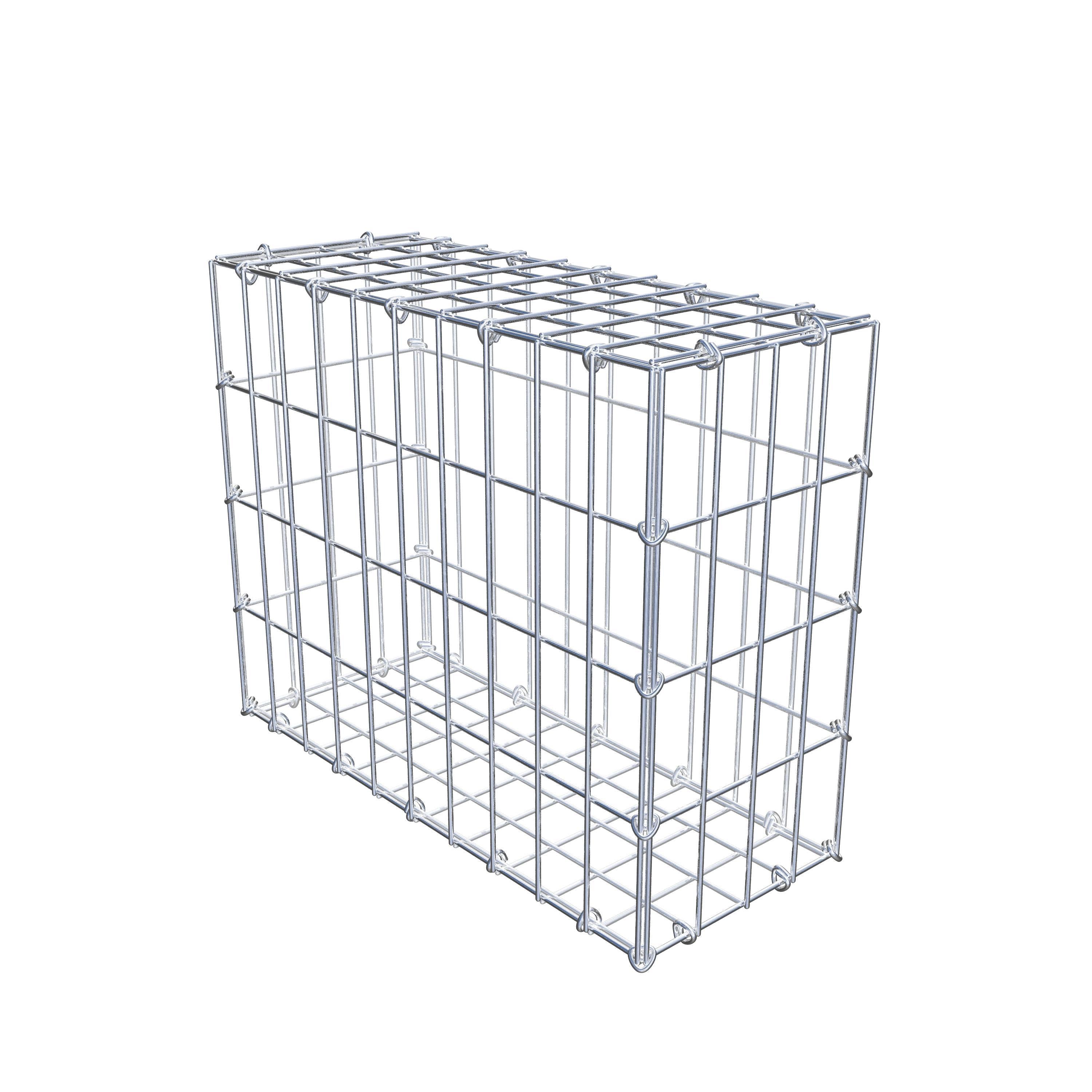 Gabion 50 cm x 40 cm x 20 cm (L x H x P), maille 5 cm x 10 cm, anneau en C