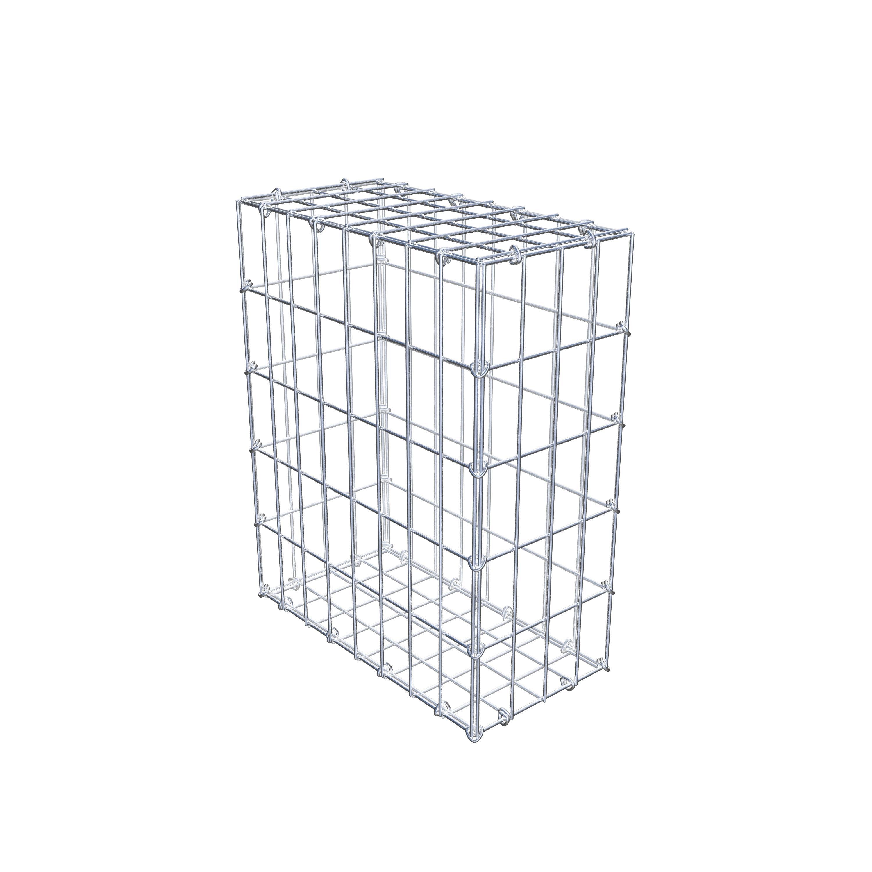 Gabion 50 cm x 40 cm x 20 cm (L x H x P), maille 5 cm x 10 cm, anneau en C