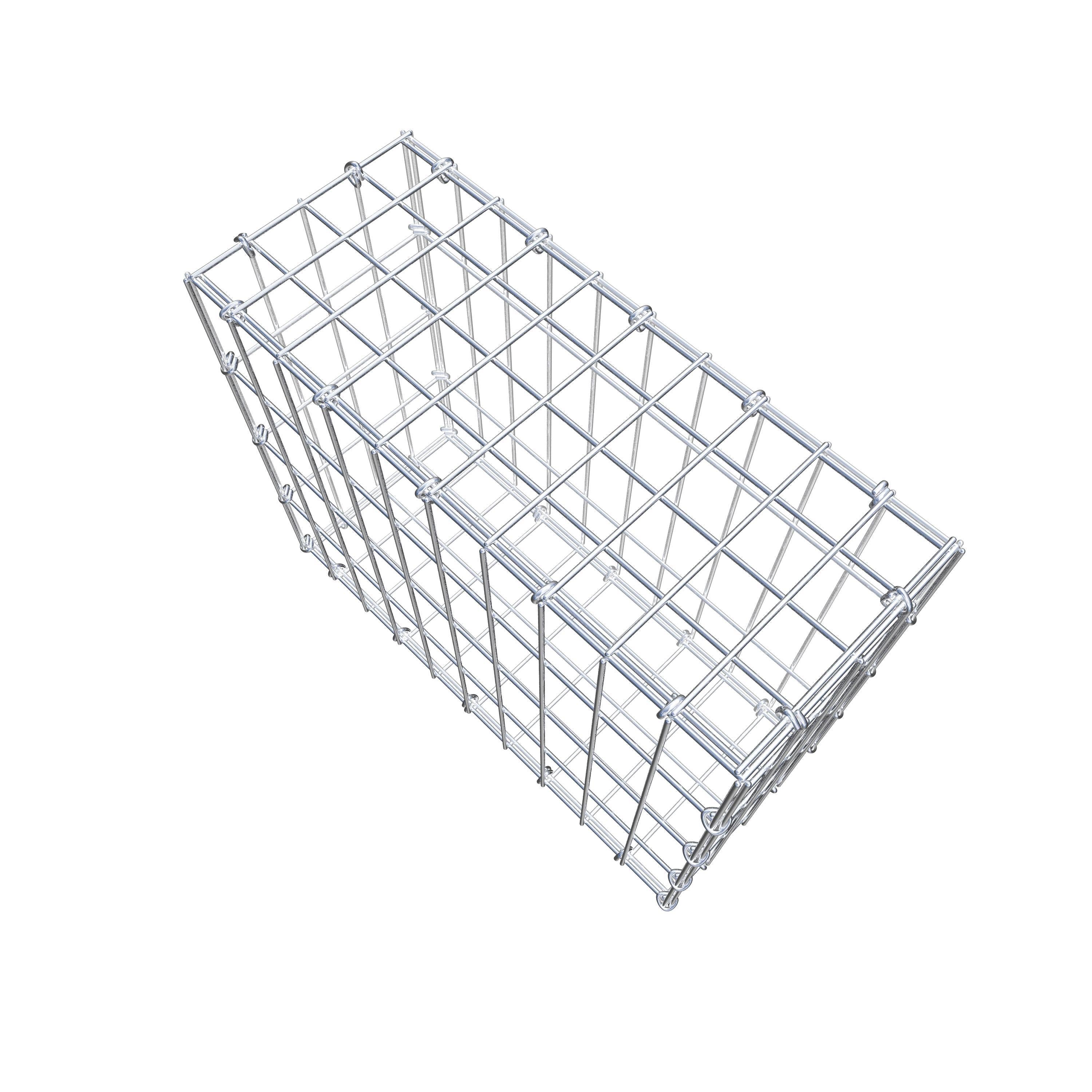 Gabion 50 cm x 40 cm x 20 cm (L x H x P), maille 5 cm x 10 cm, anneau en C