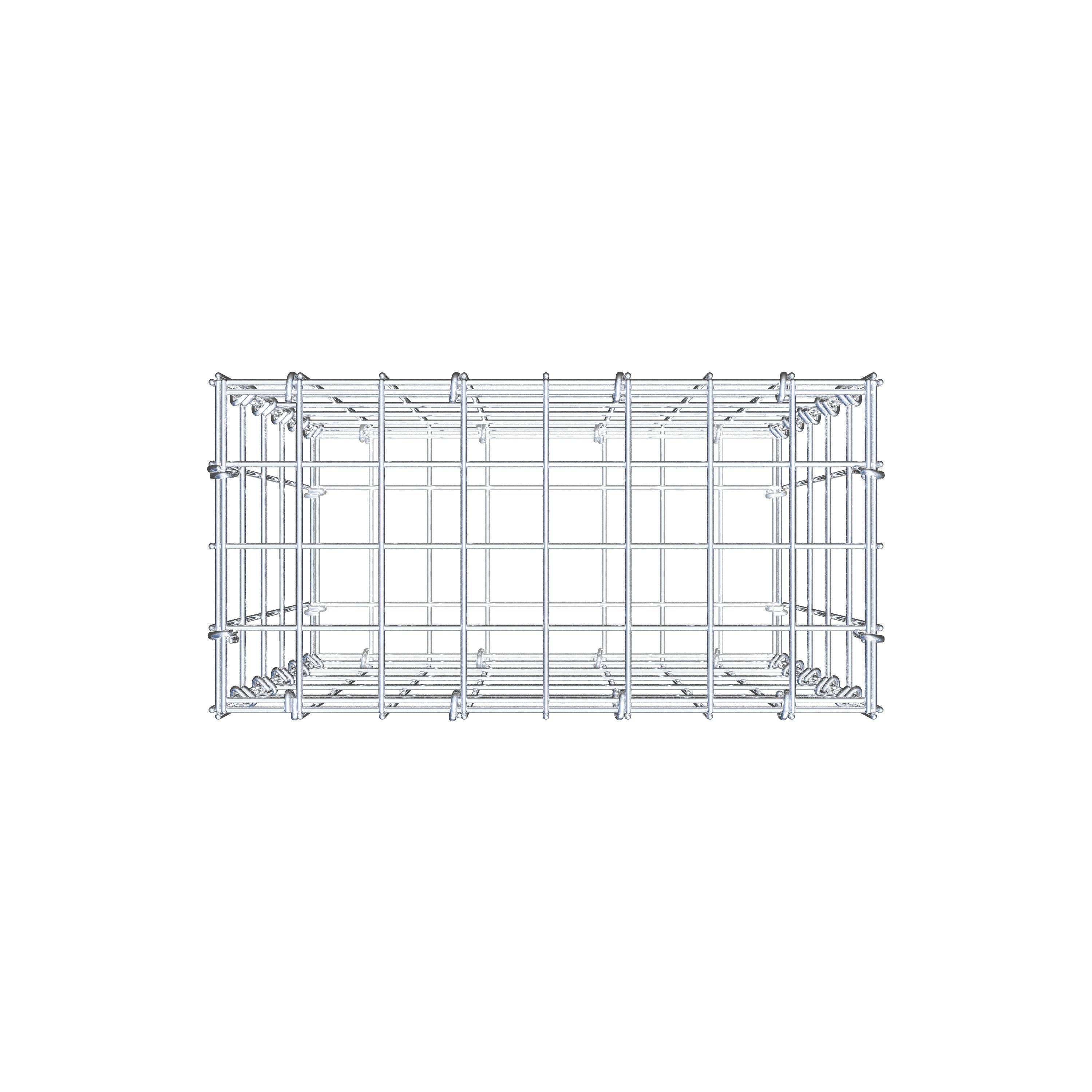 Gabion 50 cm x 40 cm x 20 cm (L x H x P), maille 5 cm x 10 cm, anneau en C