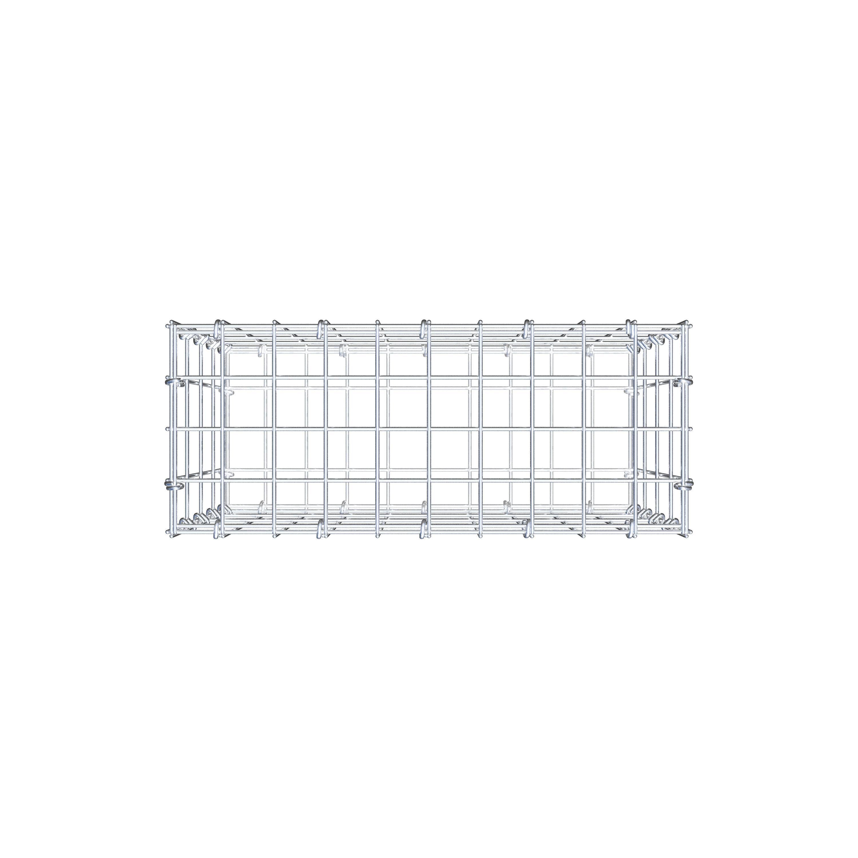 Gabion 50 cm x 40 cm x 20 cm (L x H x P), maille 5 cm x 10 cm, anneau en C