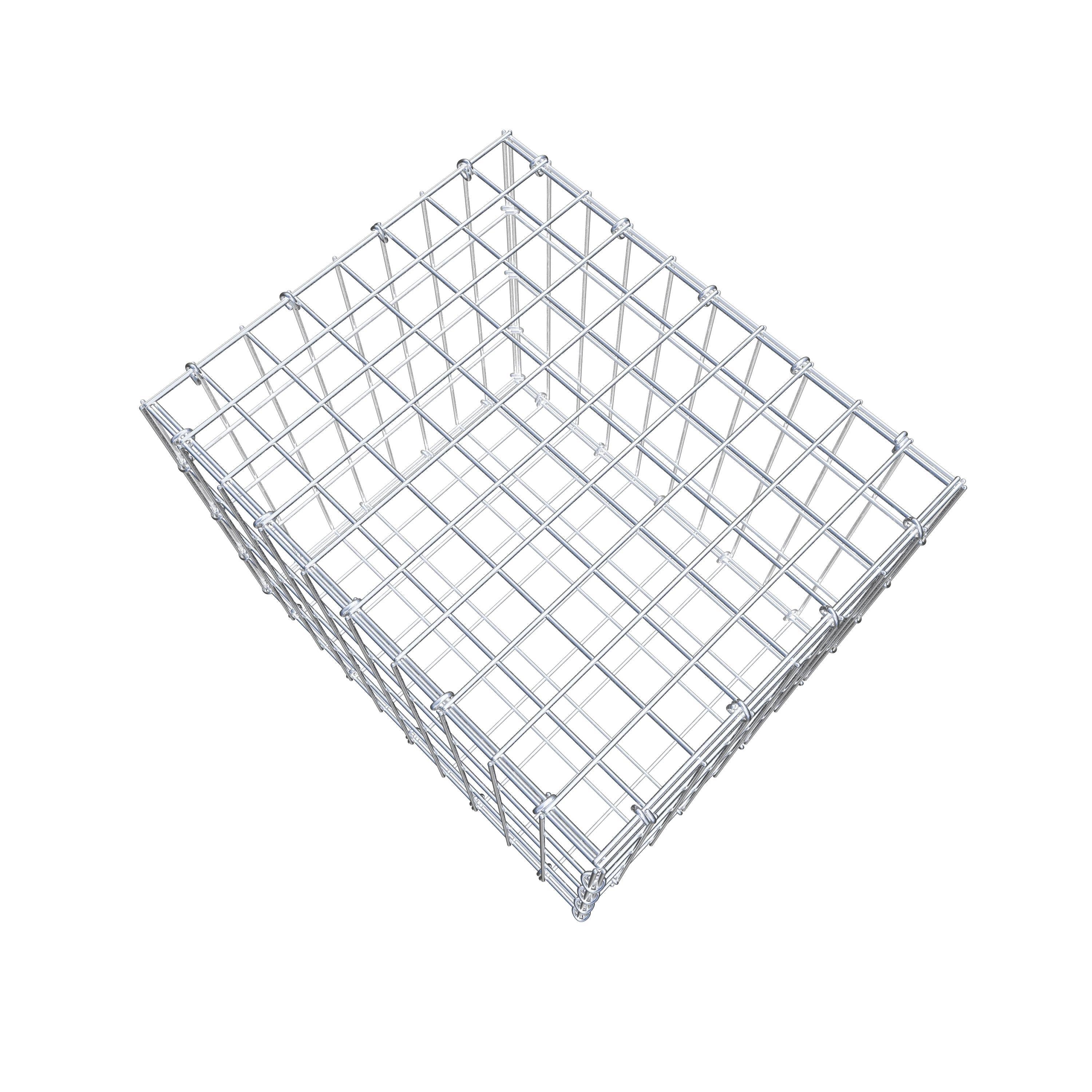 Gabion 50 cm x 40 cm x 40 cm (L x H x P), maillage 5 cm x 10 cm, anneau en C