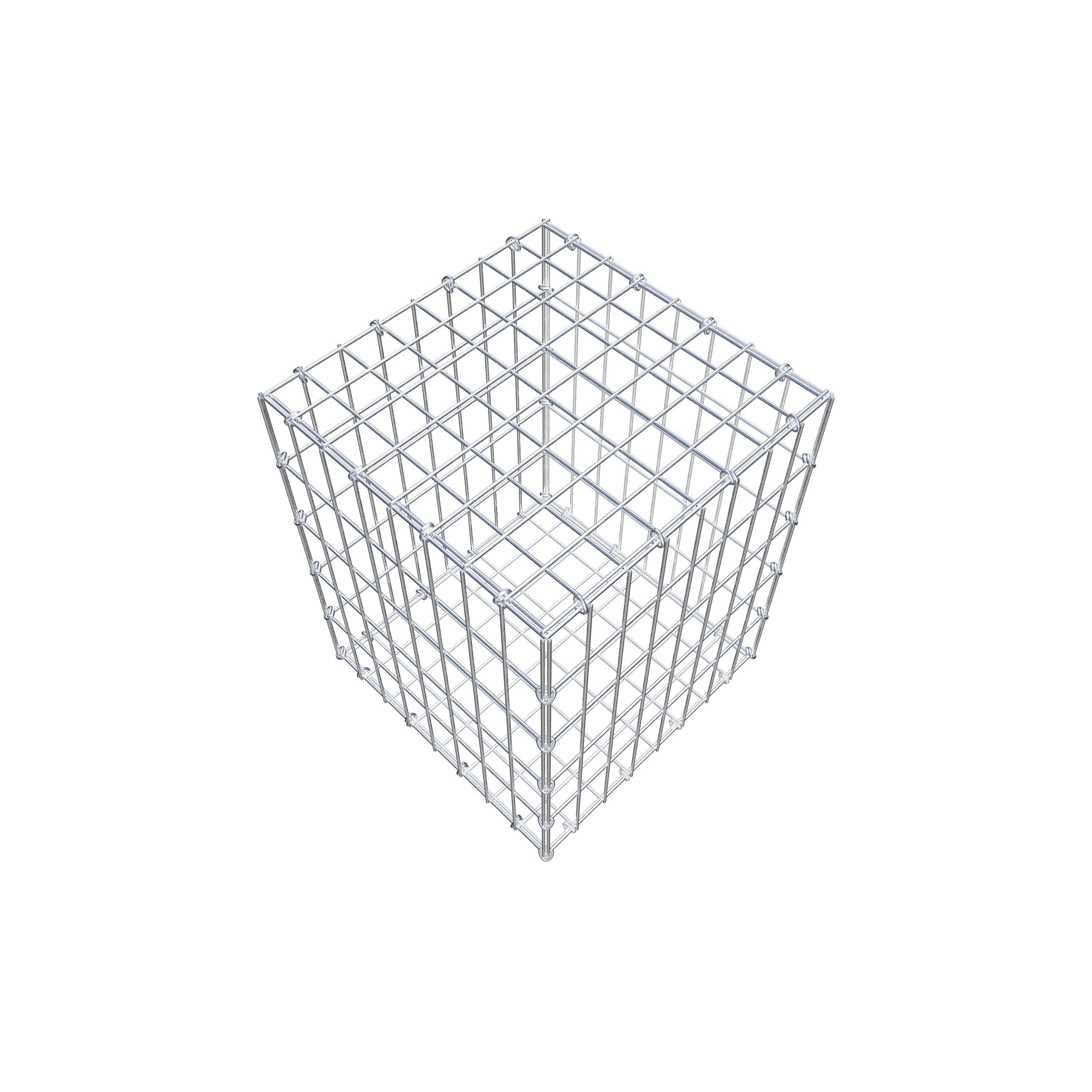 Gabion 50 cm x 40 cm x 40 cm (L x H x P), maillage 5 cm x 10 cm, anneau en C