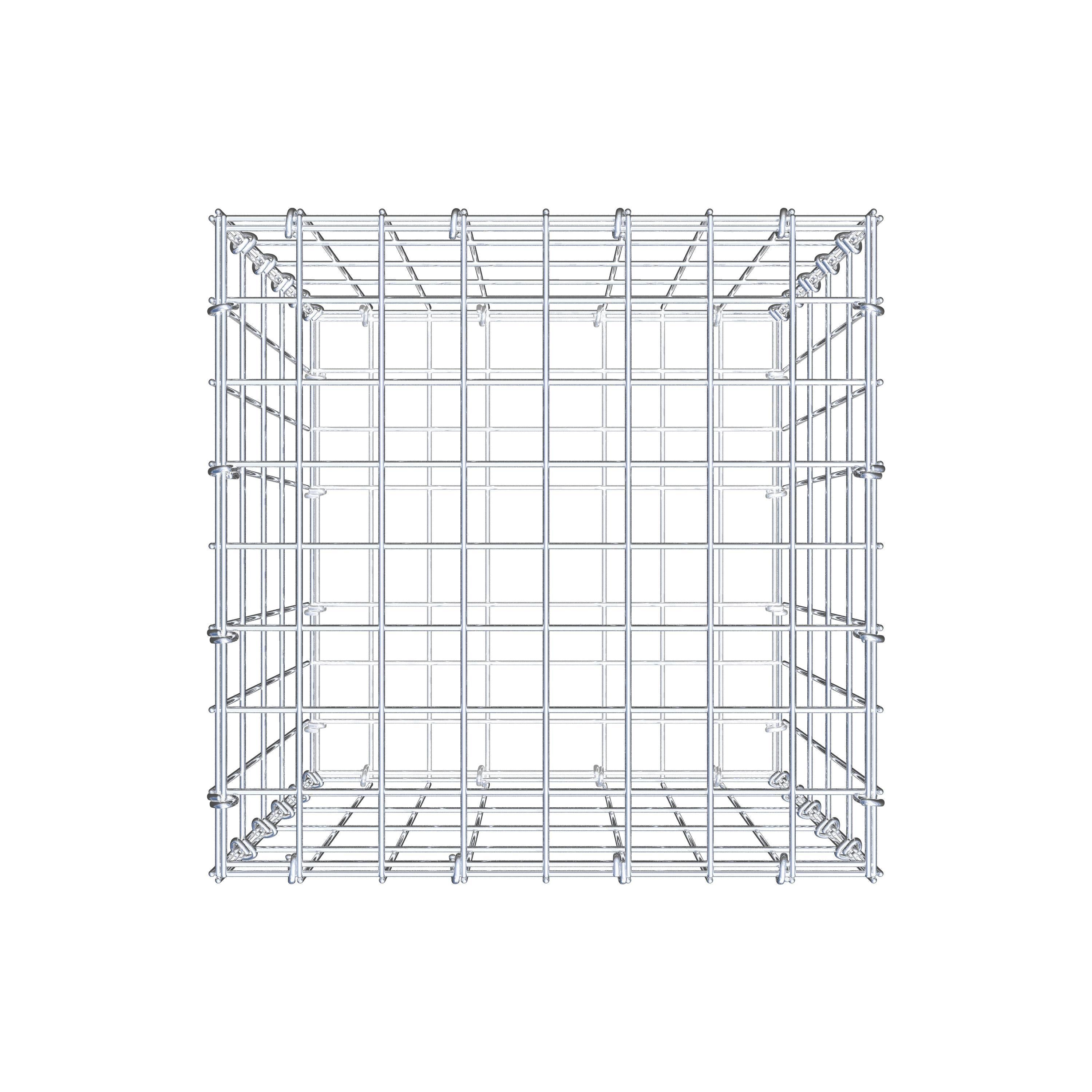 Gabion 50 cm x 40 cm x 40 cm (L x H x P), maillage 5 cm x 10 cm, anneau en C