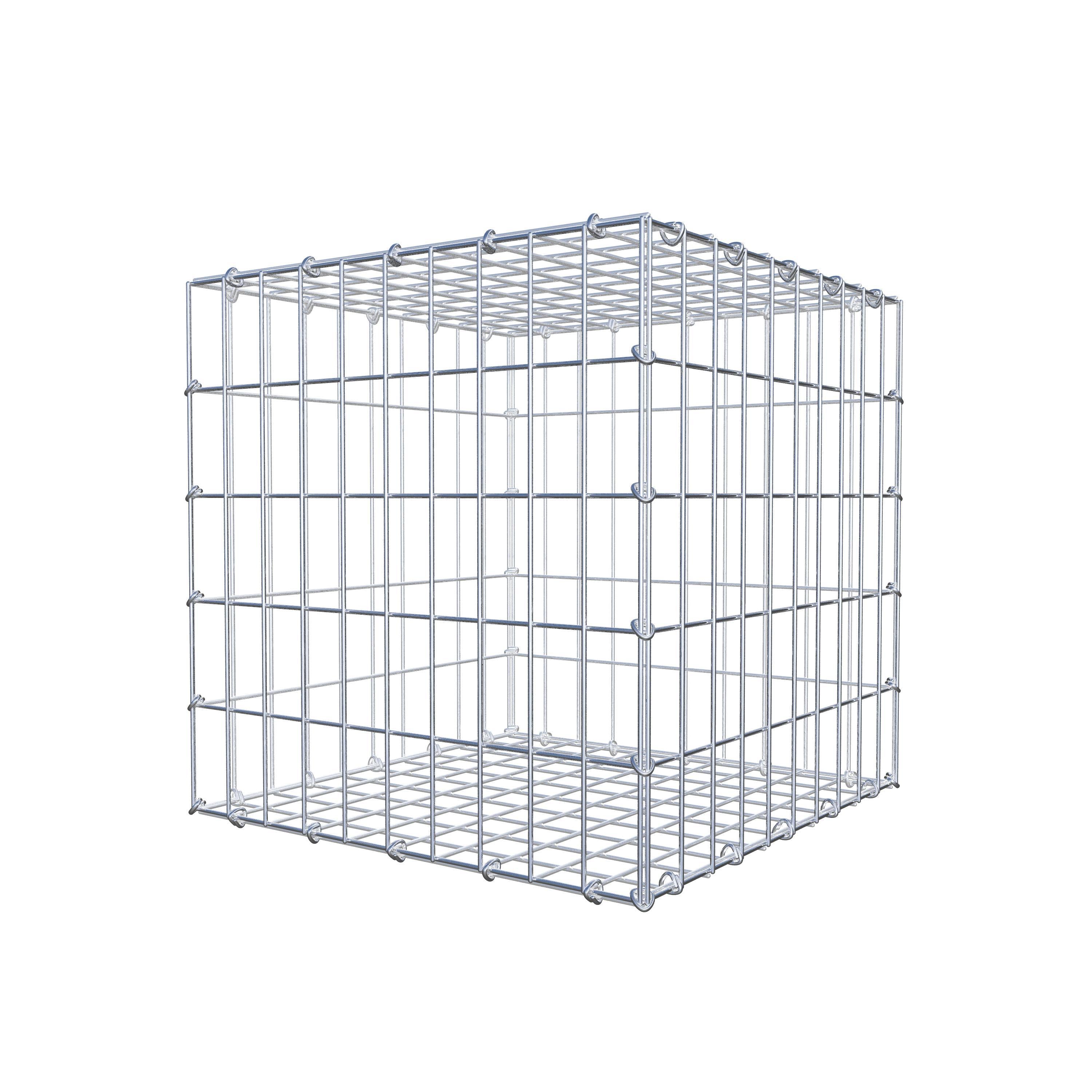 Gabion 50 cm x 50 cm x 50 cm (L x H x P), maillage 5 cm x 10 cm, anneau en C