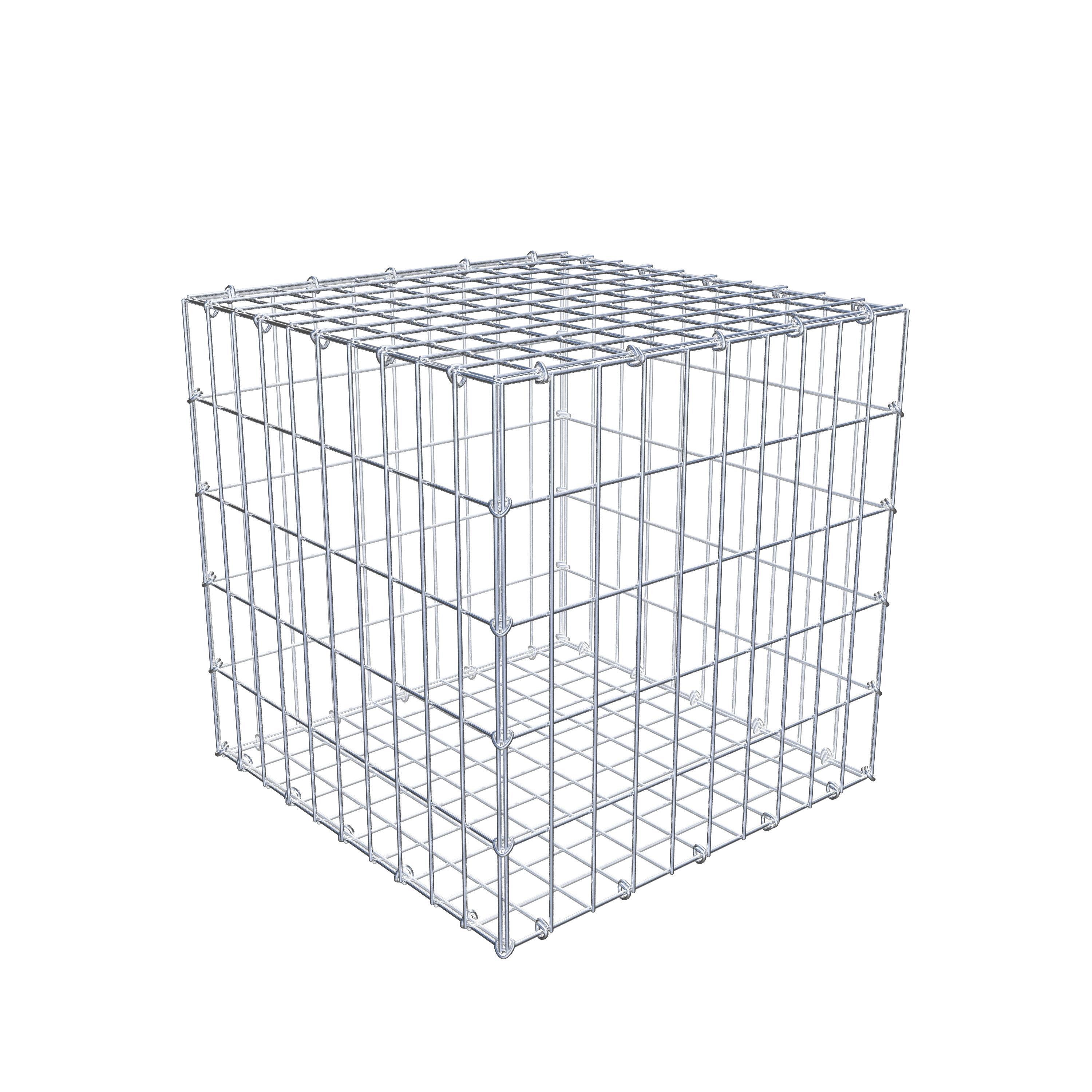 Gabion 50 cm x 50 cm x 50 cm (L x H x P), maillage 5 cm x 10 cm, anneau en C