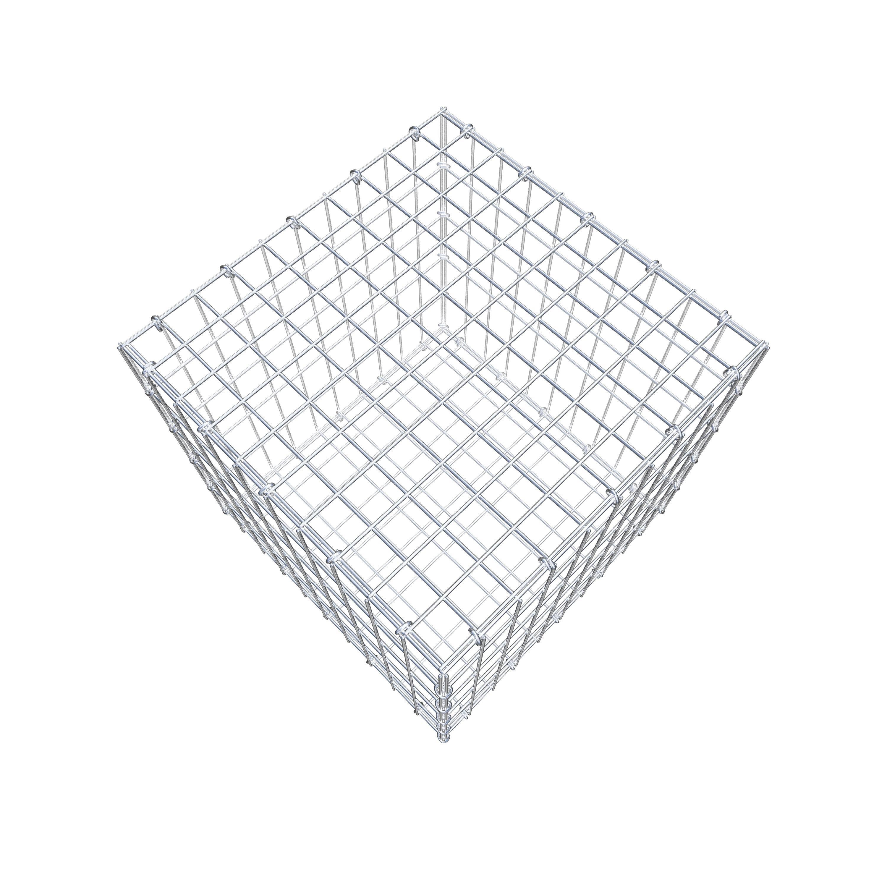 Gabion 50 cm x 50 cm x 50 cm (L x H x P), maillage 5 cm x 10 cm, anneau en C