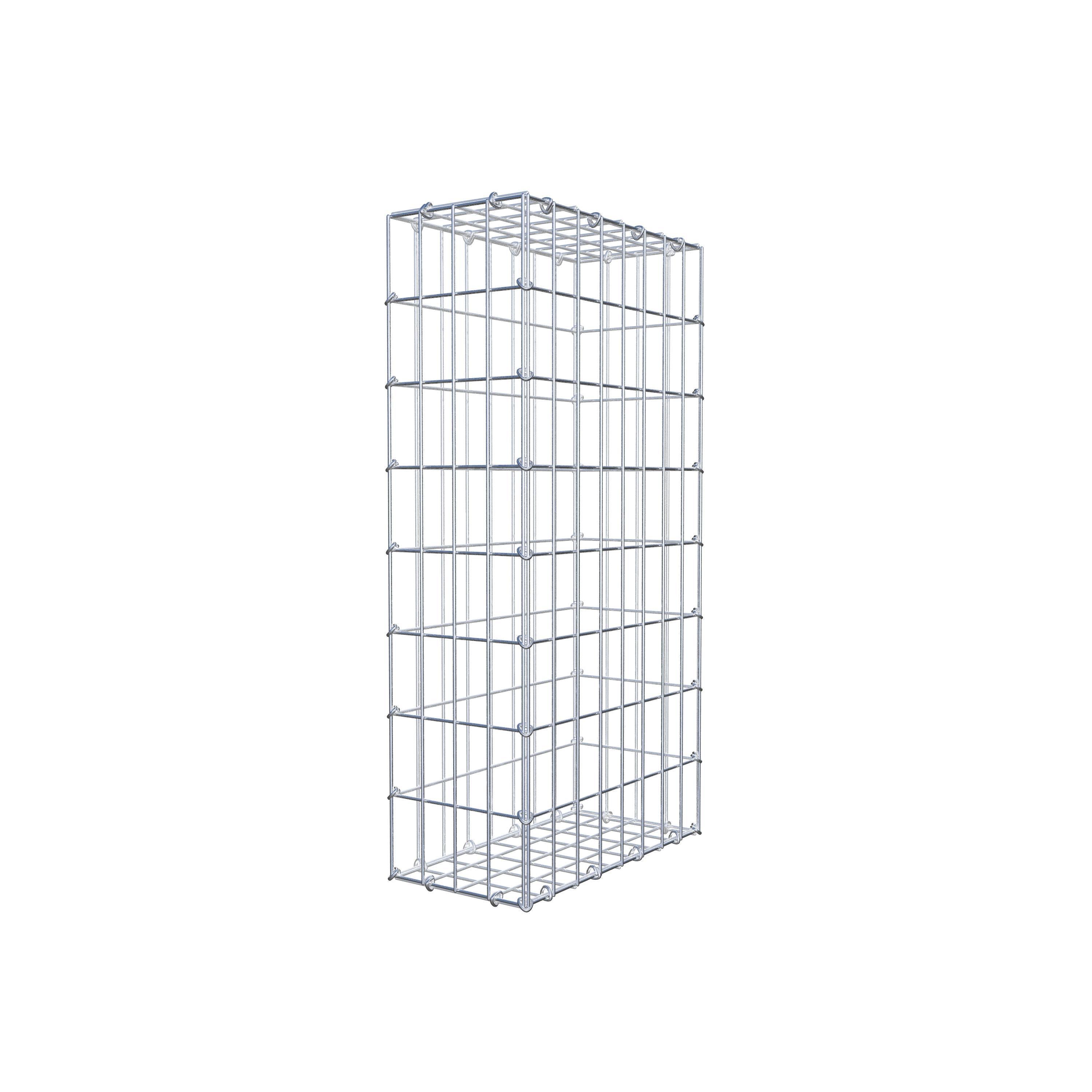 Gabion 80 cm x 40 cm x 20 cm (L x H x P), maille 5 cm x 10 cm, anneau en C