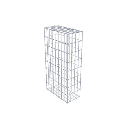 Gabion 80 cm x 40 cm x 20 cm (L x H x D), maskestørrelse 5 cm x 10 cm, C-ring