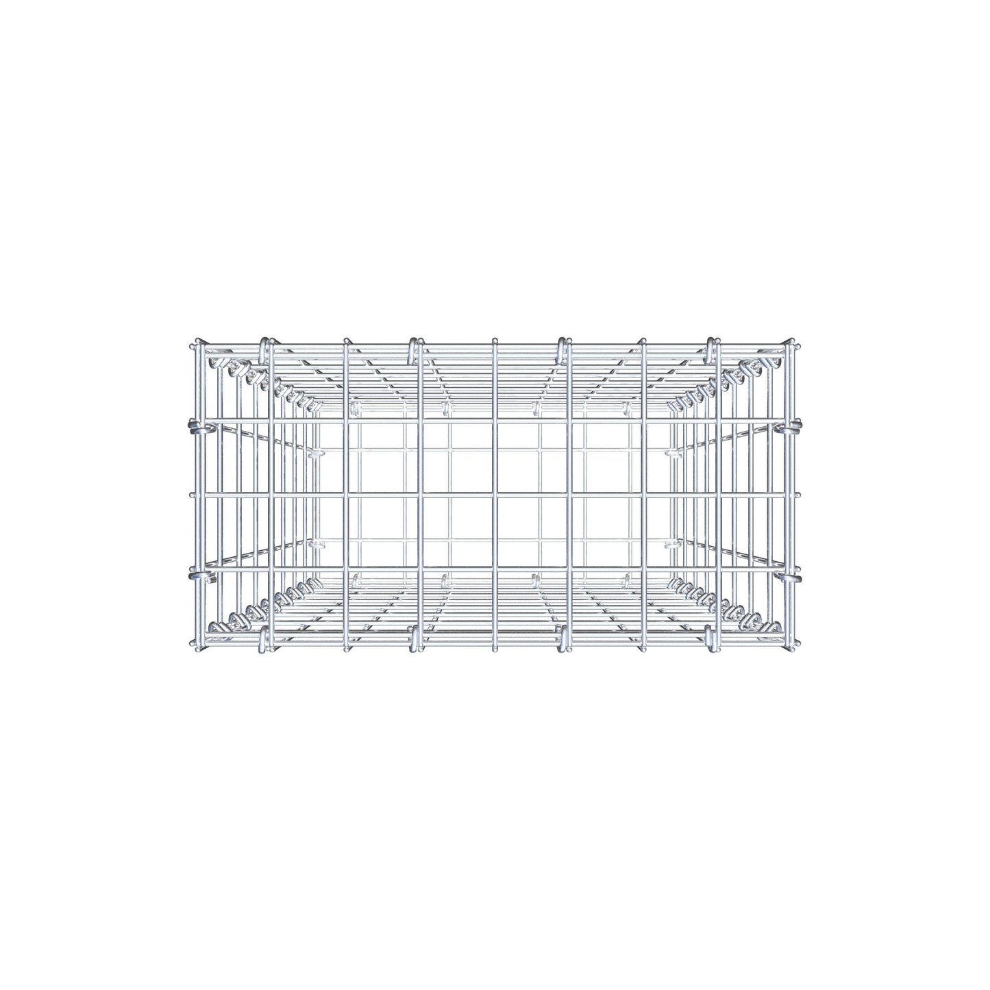 Gabion 80 cm x 40 cm x 20 cm (L x H x D), maskestørrelse 5 cm x 10 cm, C-ring