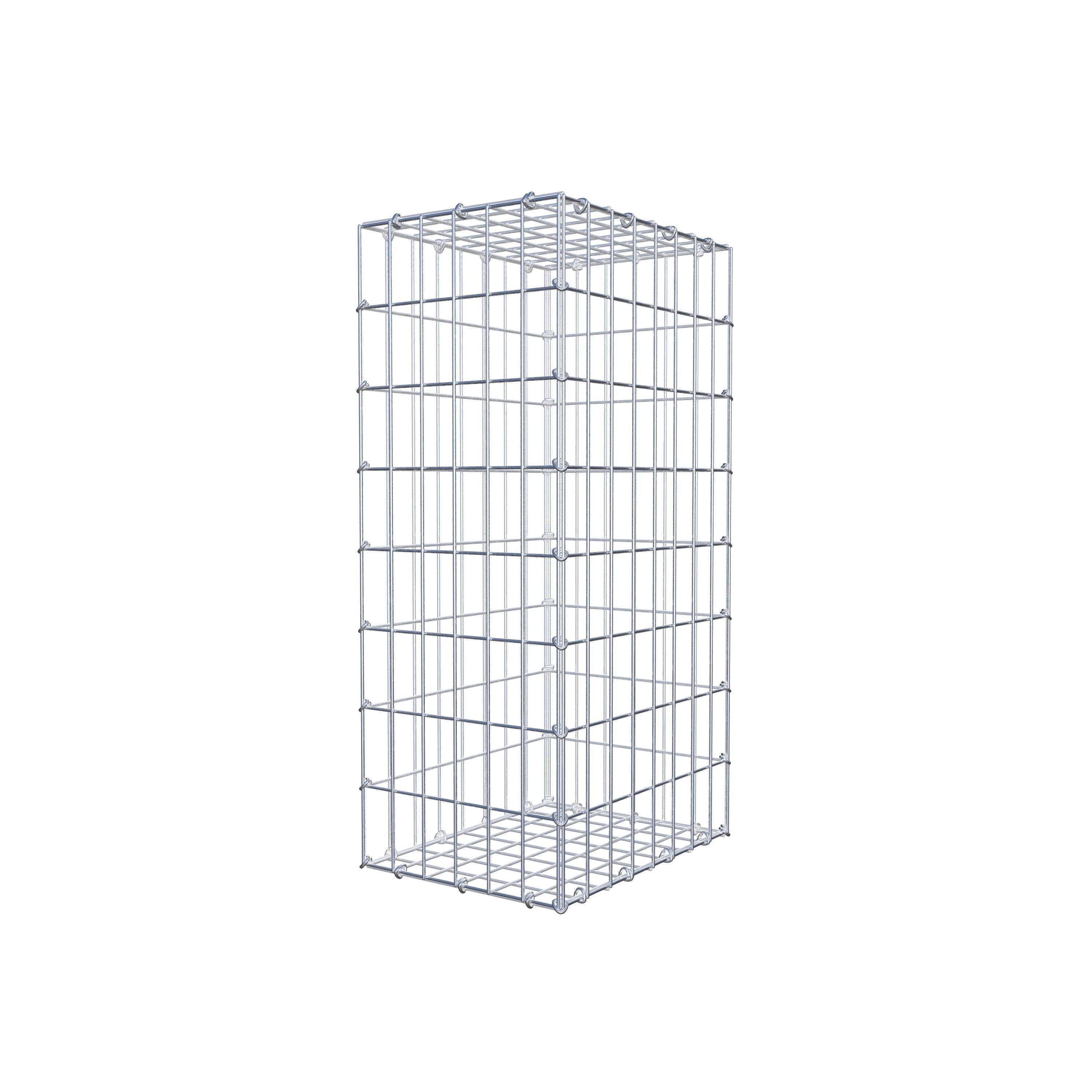 Gabion 80 cm x 40 cm x 30 cm (L x H x P), maille 5 cm x 10 cm, anneau en C