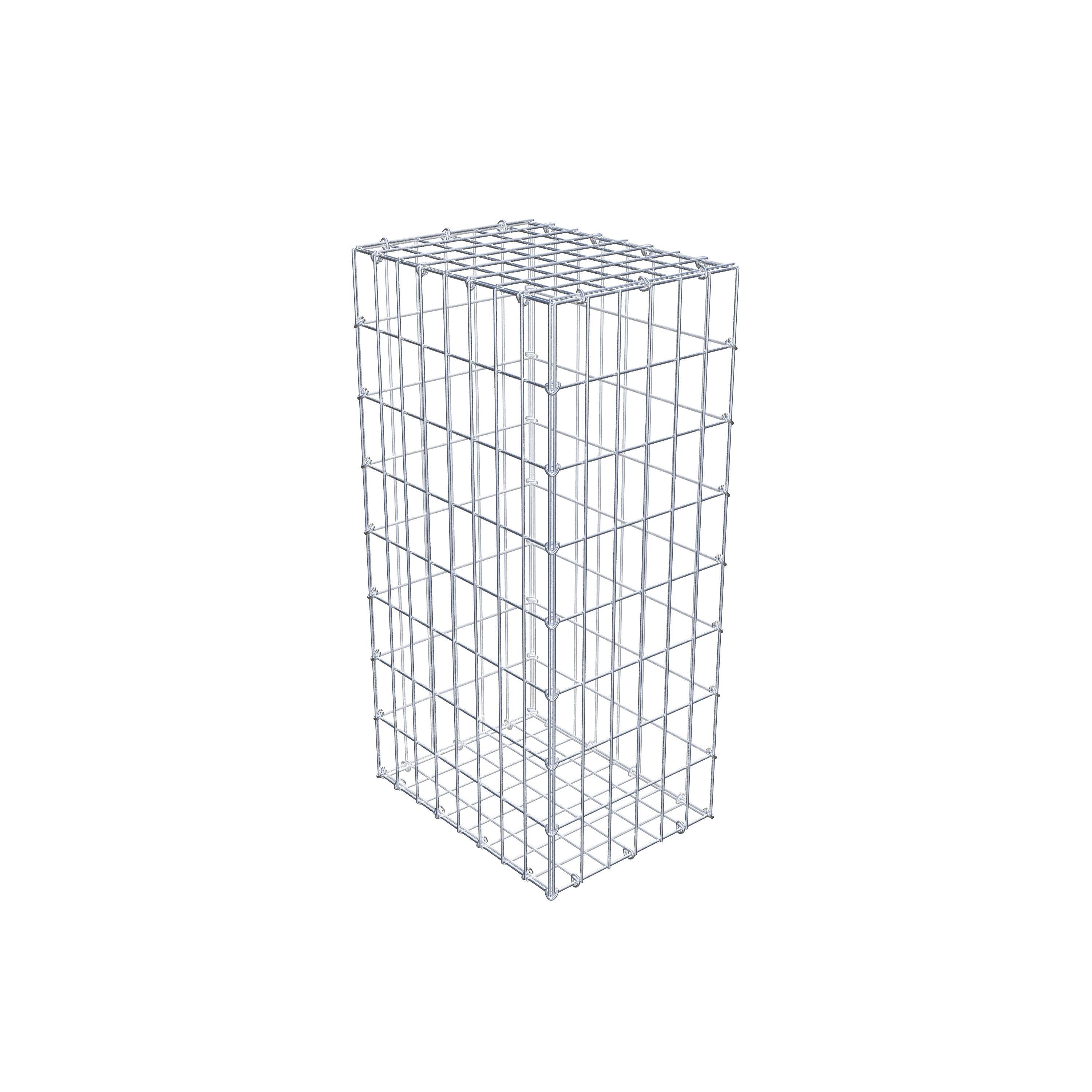 Gabion 80 cm x 40 cm x 30 cm (L x H x P), maille 5 cm x 10 cm, anneau en C