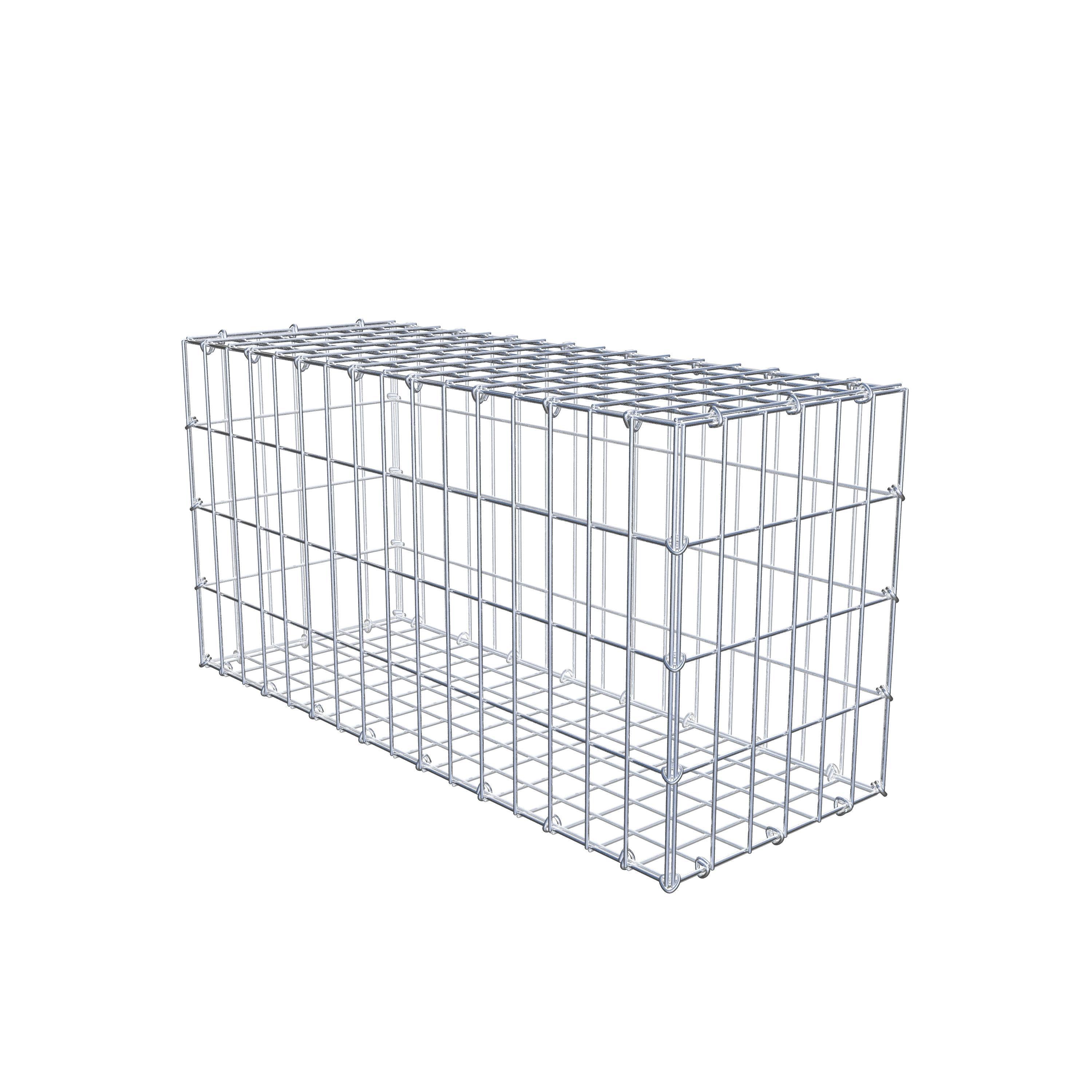 Gabion 80 cm x 40 cm x 30 cm (L x H x P), maille 5 cm x 10 cm, anneau en C