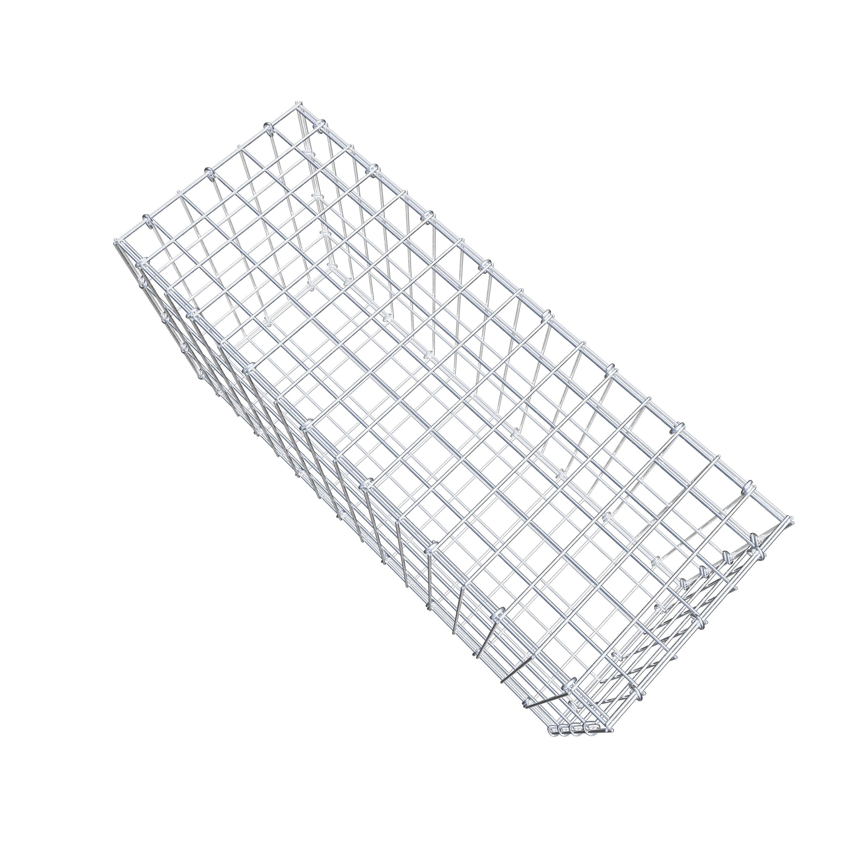 Gabion 80 cm x 40 cm x 30 cm (L x H x P), maille 5 cm x 10 cm, anneau en C