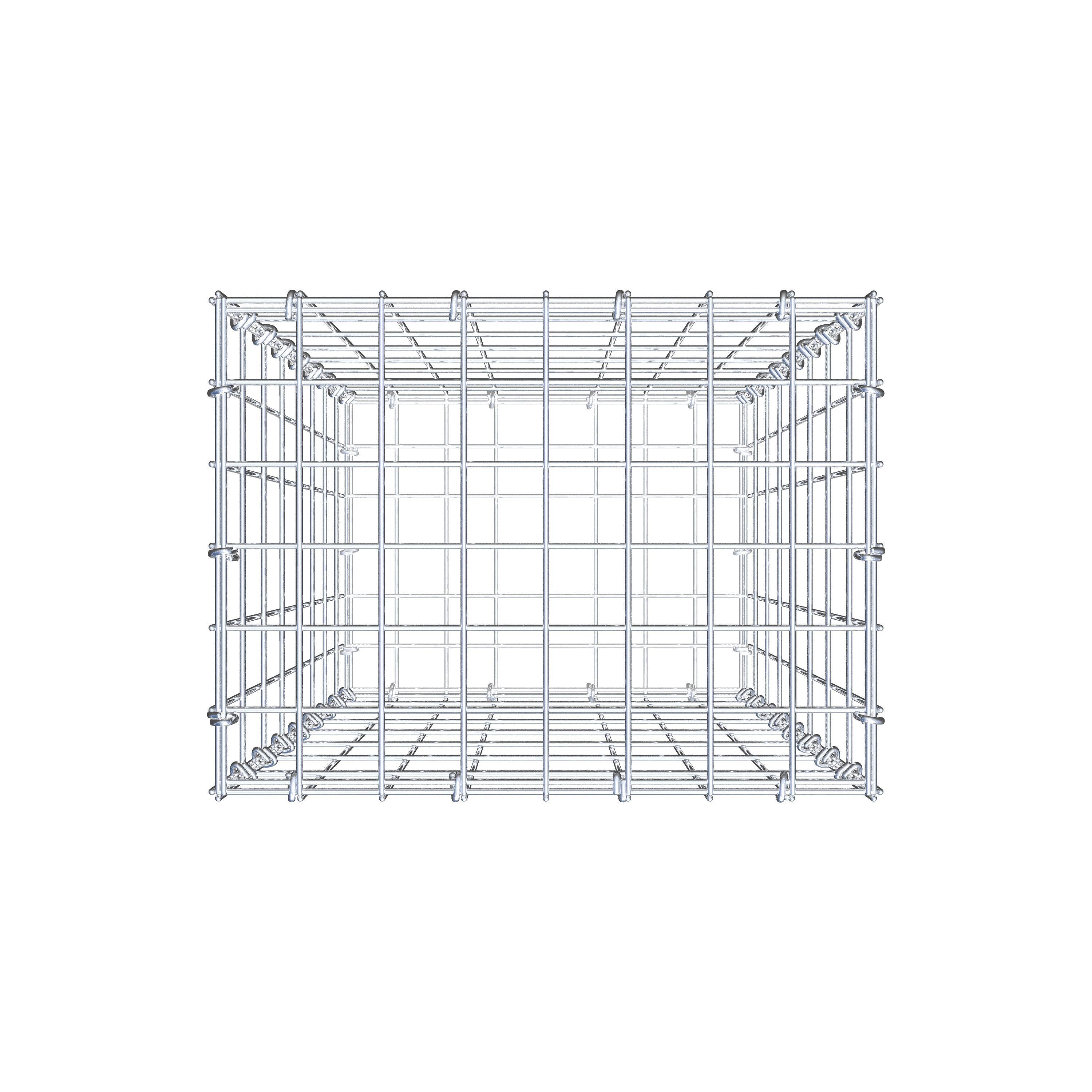 Gabion 80 cm x 40 cm x 30 cm (L x H x P), maille 5 cm x 10 cm, anneau en C