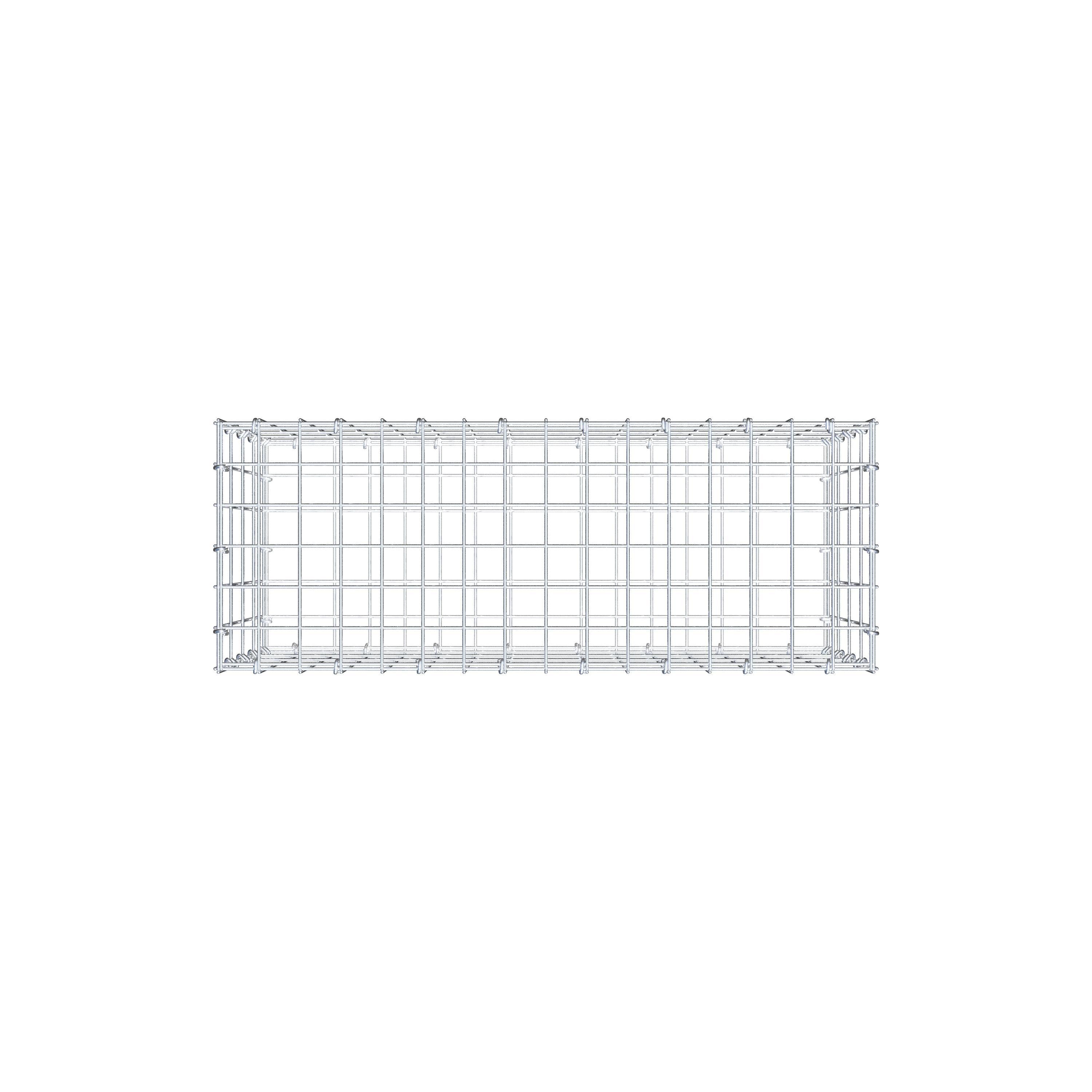 Gabion 80 cm x 40 cm x 30 cm (L x H x P), maille 5 cm x 10 cm, anneau en C