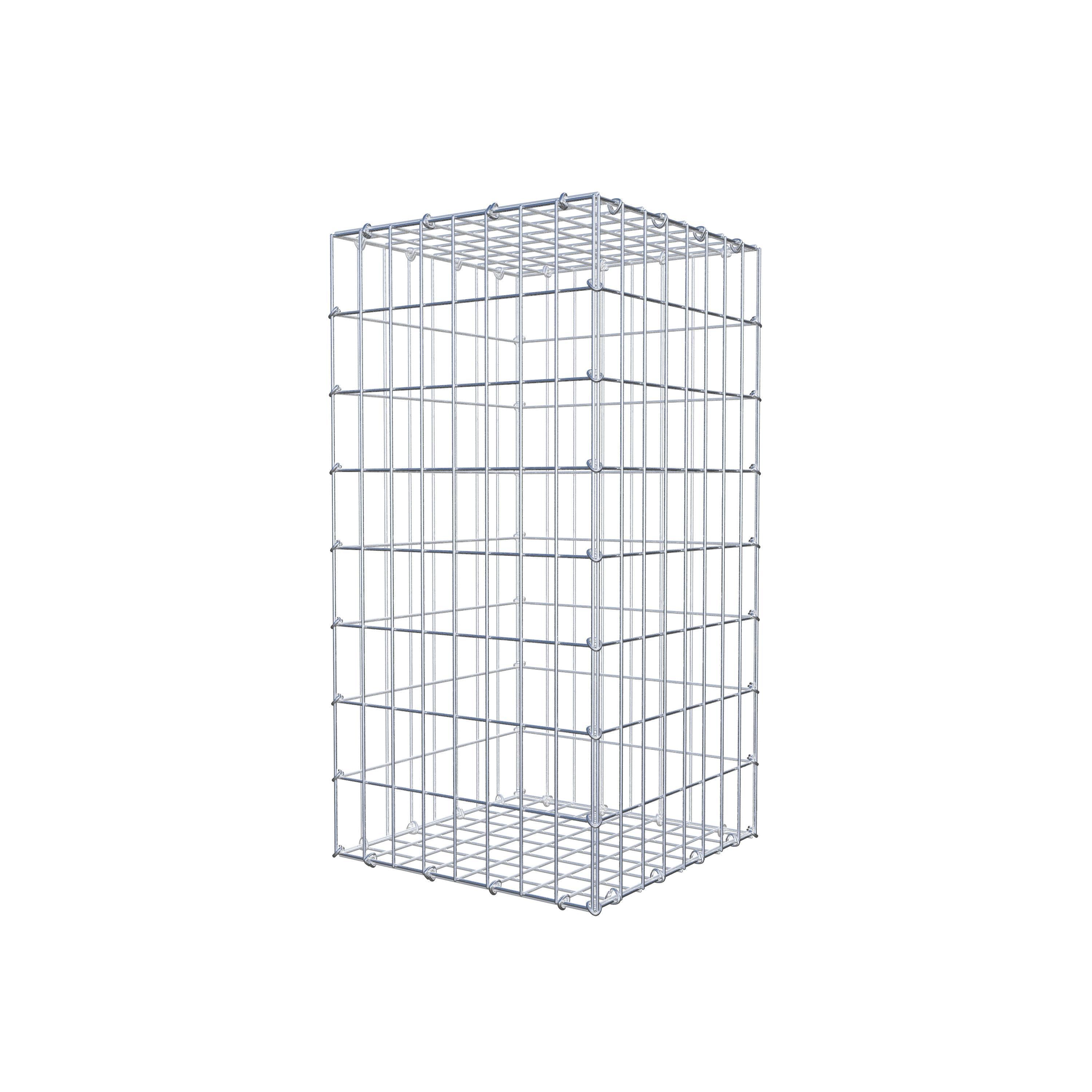 Gabion 80 cm x 40 cm x 40 cm (L x H x P), maille 5 cm x 10 cm, anneau en C