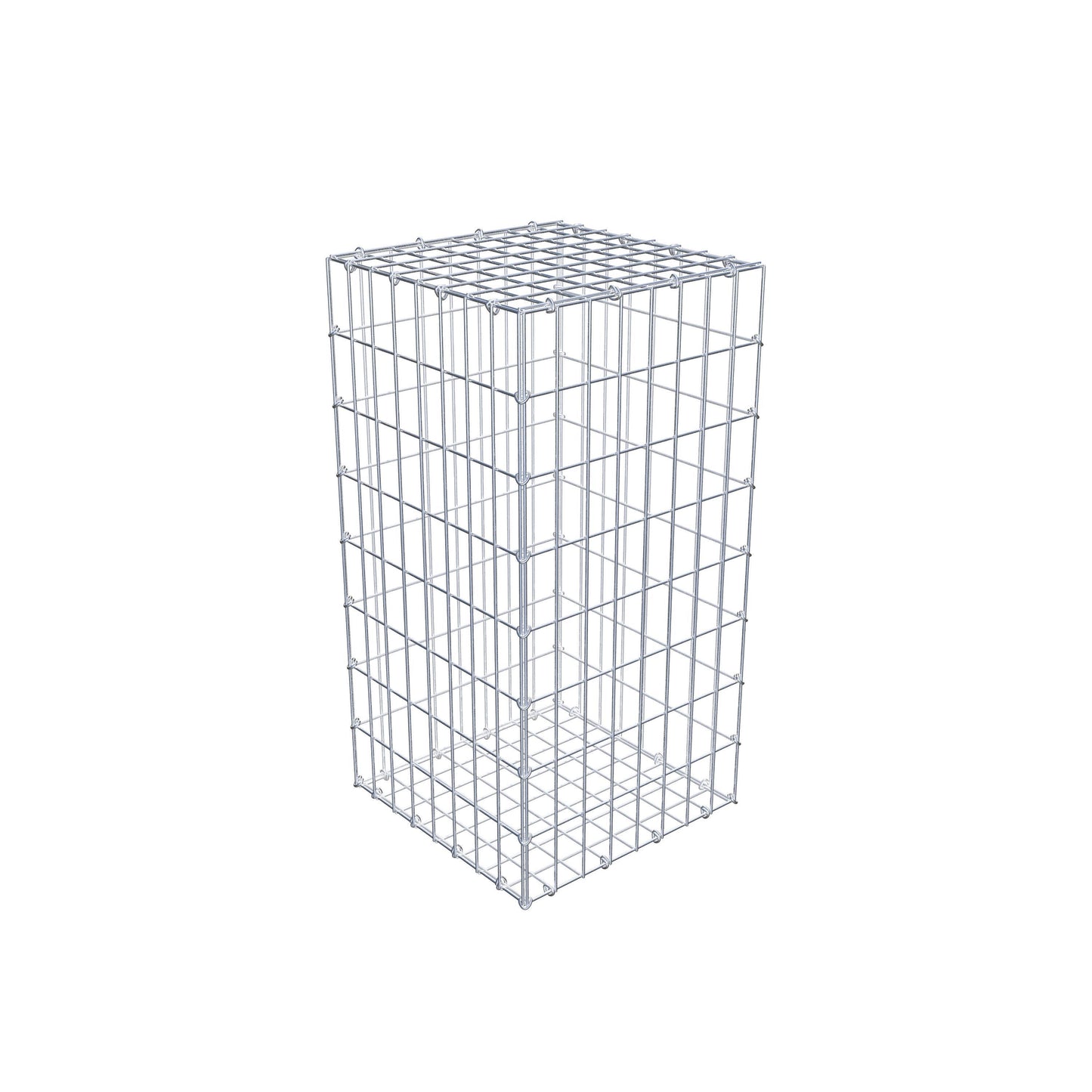 Gabion 80 cm x 40 cm x 40 cm (L x H x P), mailles 5 cm x 10 cm, anneau en C